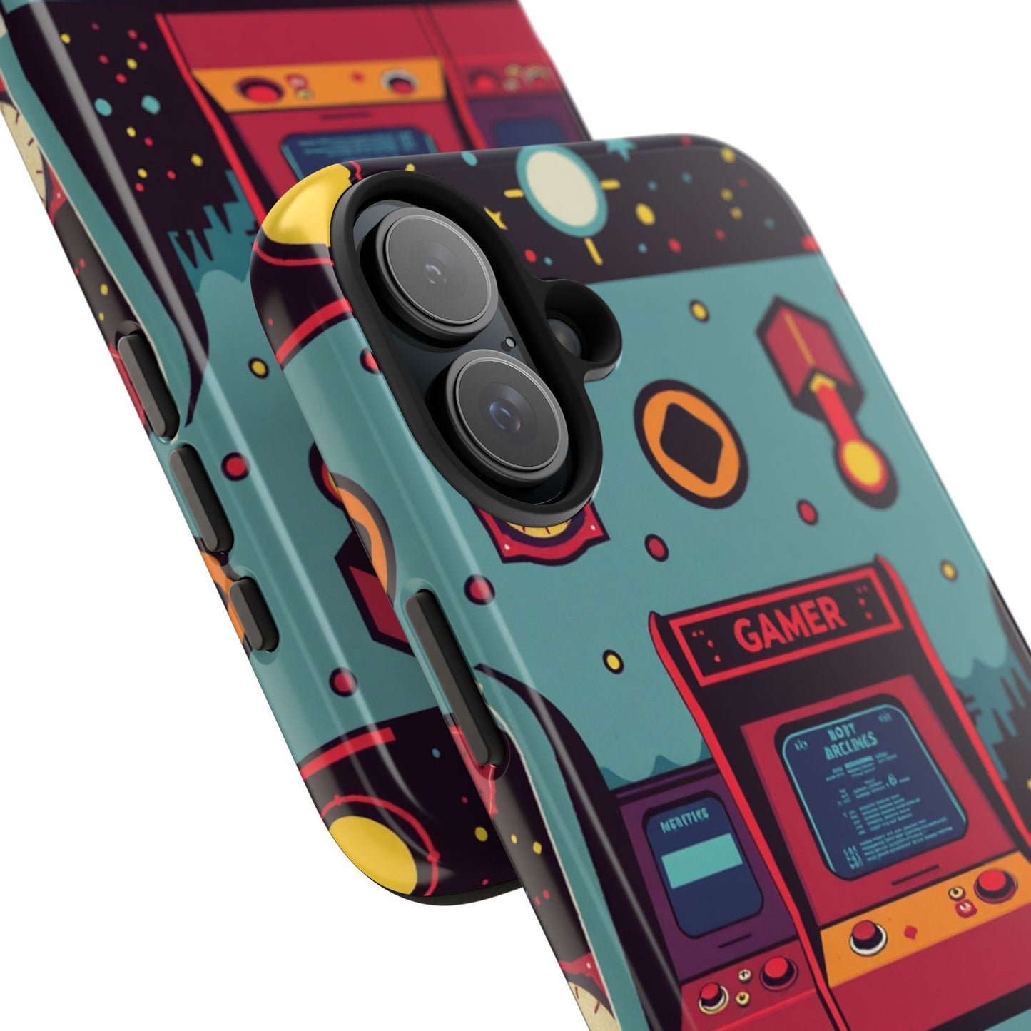 Retro Gamer Tough Phone Case - Vibrant Arcade Design for Gaming Enthusiasts - for iPhone