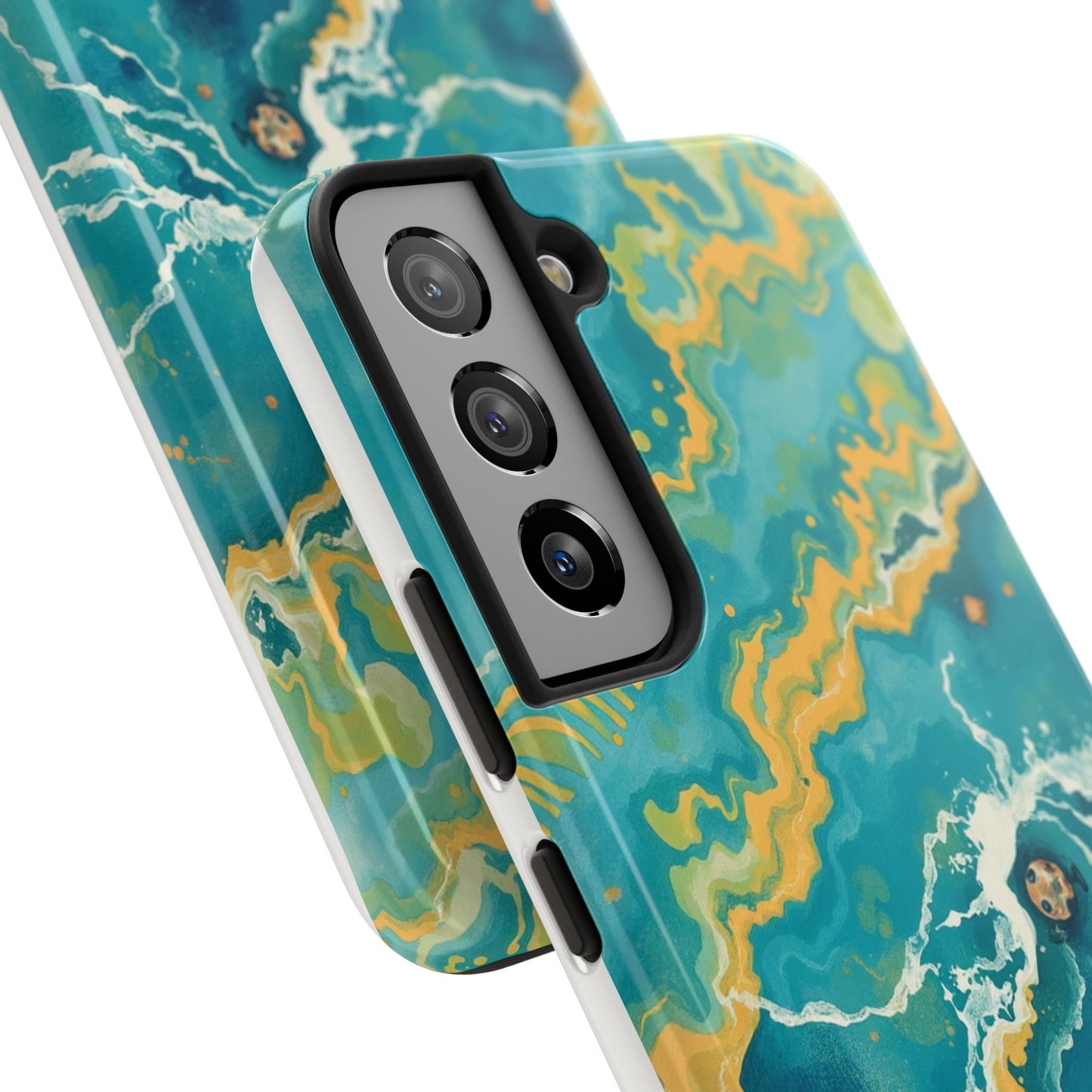 Ocean Wave Tough Phone Case – Durable Protection with Abstract Art Design