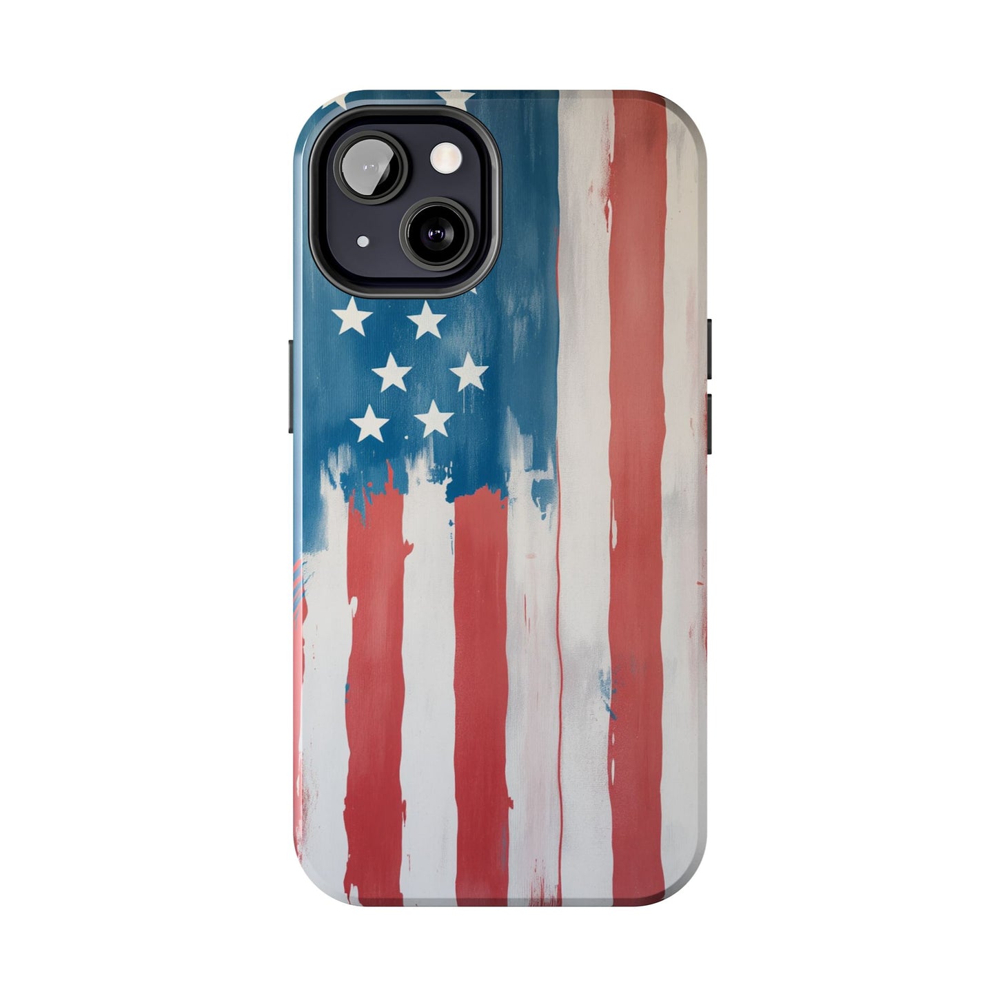 Patriotic Tough Phone Cases - Abstract USA Flag Design for Durable Protection - for iPhone