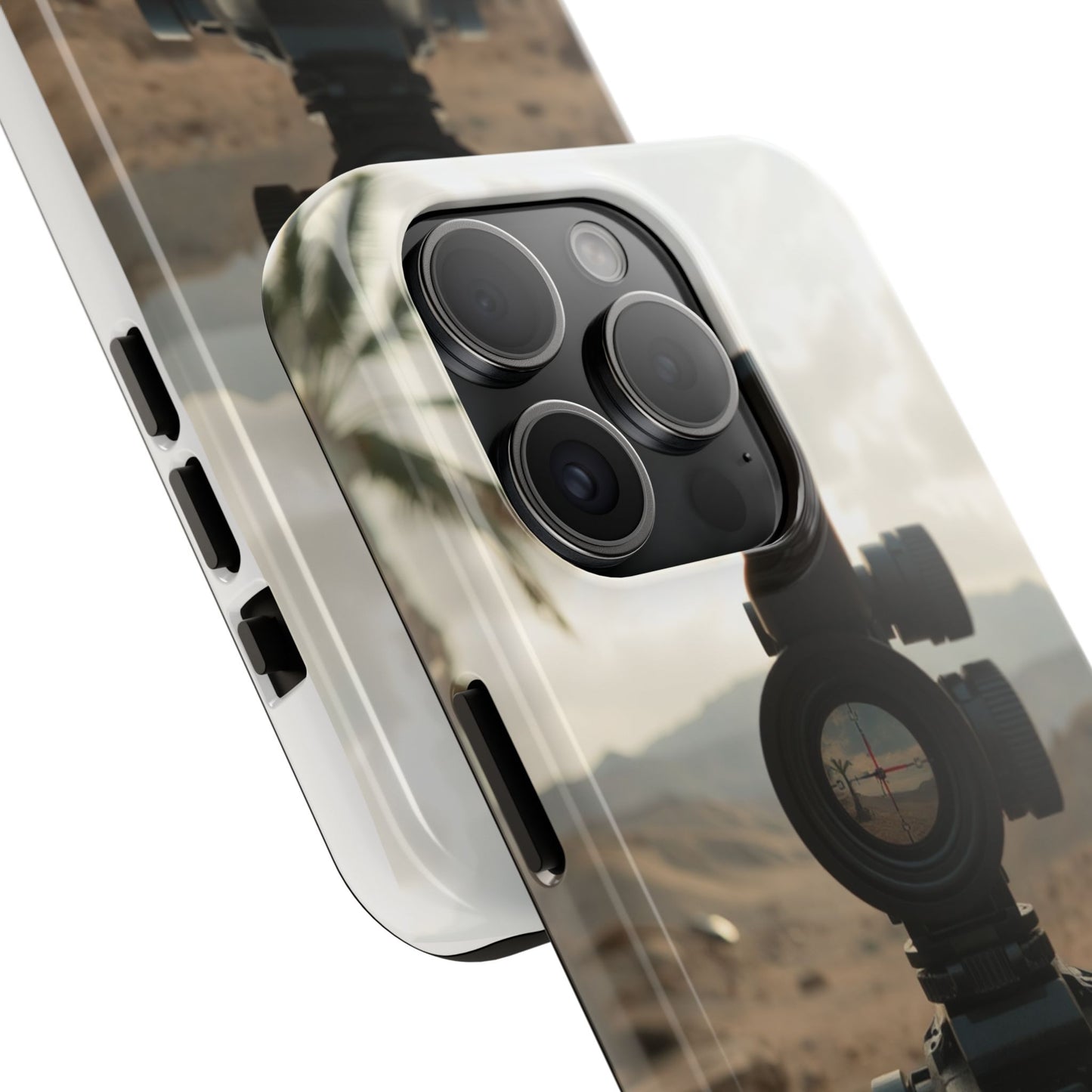 Tough Phone Case with Sniper Scope Design - Durable & Stylish Protection for Outdoors Enthusiasts