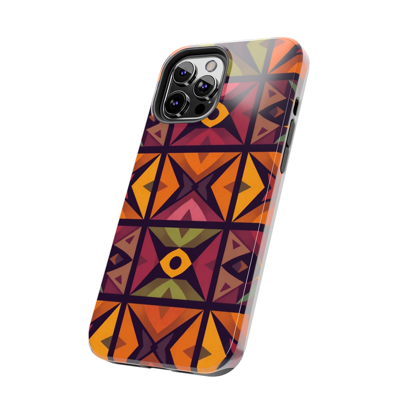 Vibrant Tribal Geometric Tough Phone Case - Colorful Protection for Your iPhone