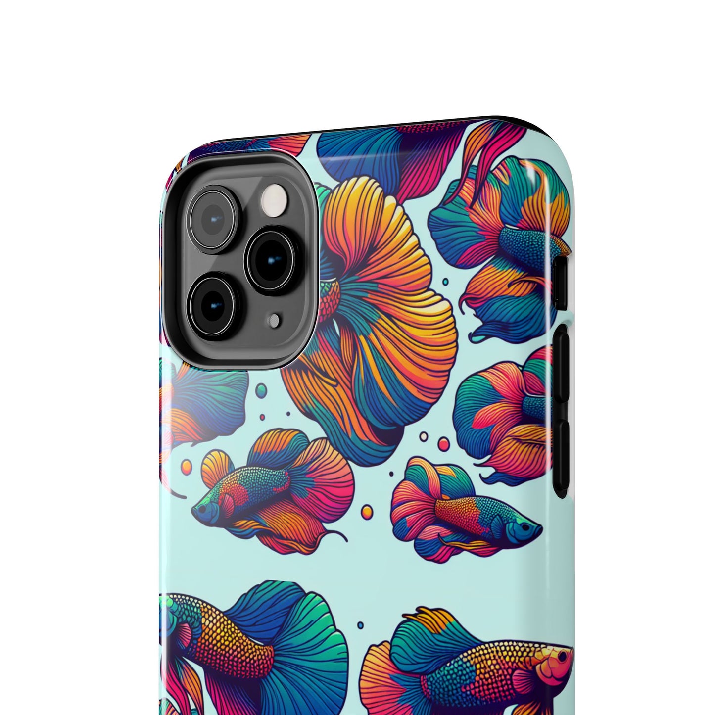 Colorful Fish Pattern Tough Phone Case - Aquatic Lovers - for iPhone