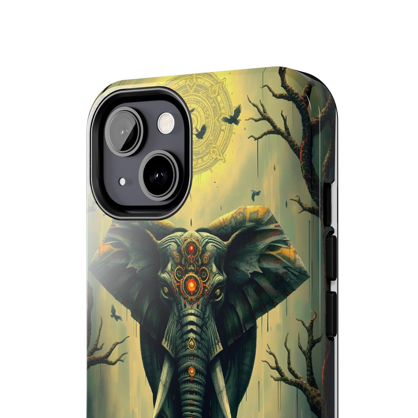 Mystical Forest Elephant Tough Phone Case | Vibrant Design for Nature Lovers - for iPhone