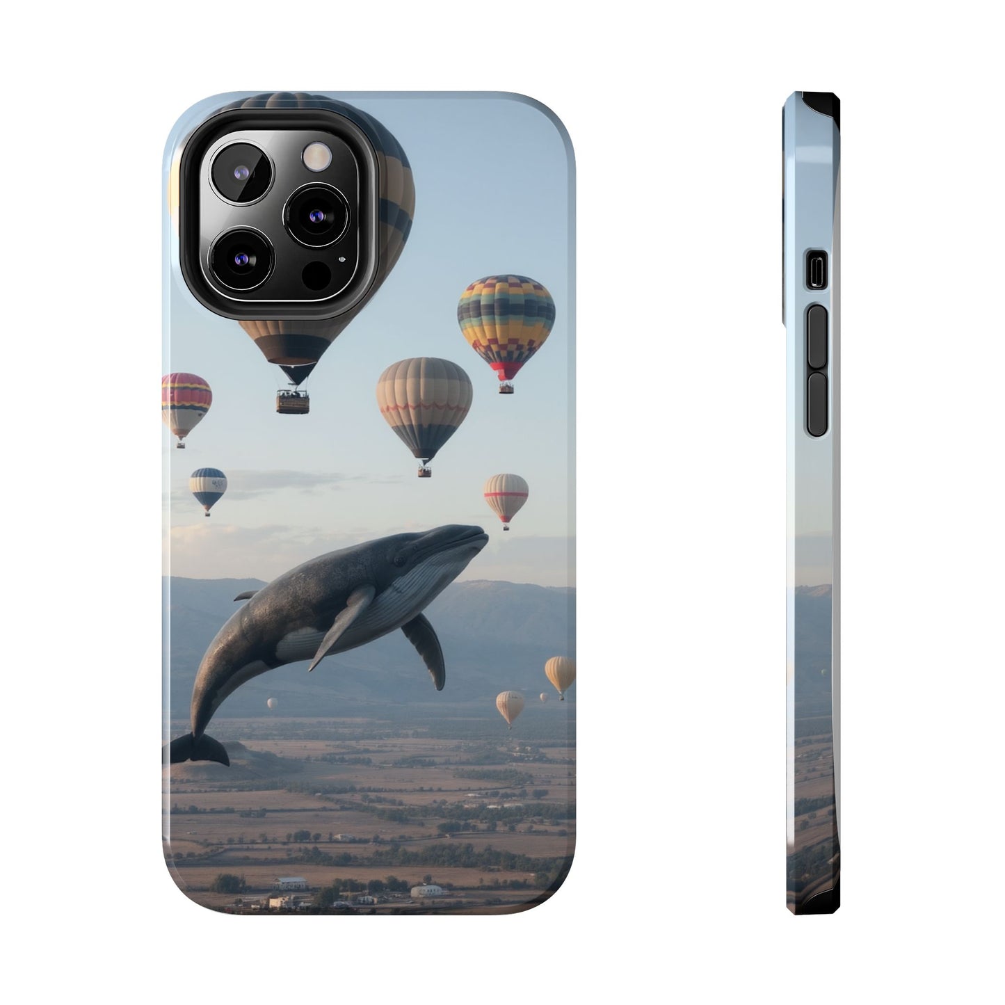 Whale Hot Air Balloon Tough Phone Case - Adventure & Nature Lovers