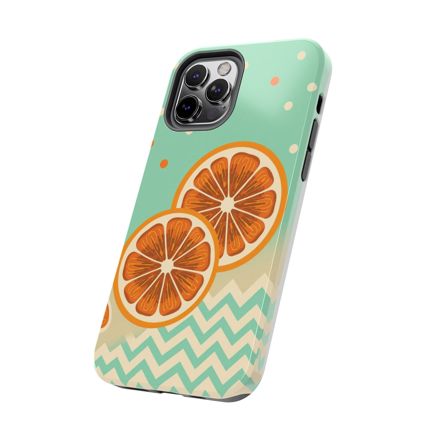 Citrus Vibe Tough Phone Case - Fun Orange Slice Design