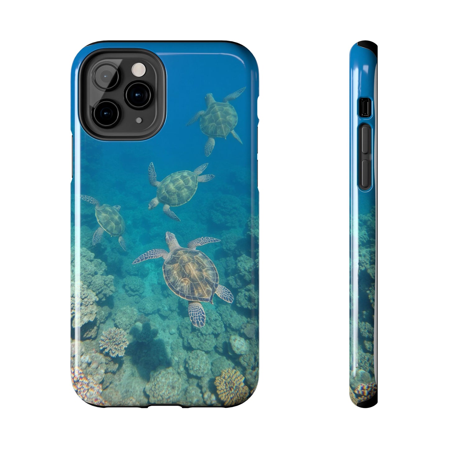 Ocean Turtle Tough Phone Cases - Durable Protection with Marine Art