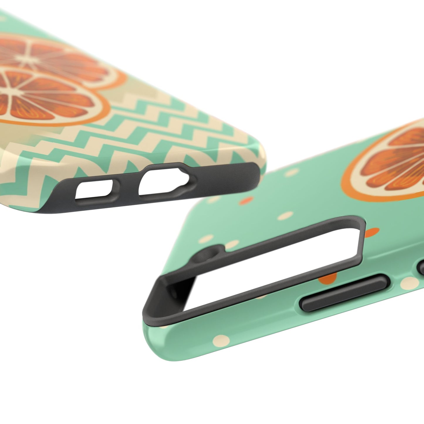 Citrus Vibe Tough Phone Case - Fun Orange Slice Design