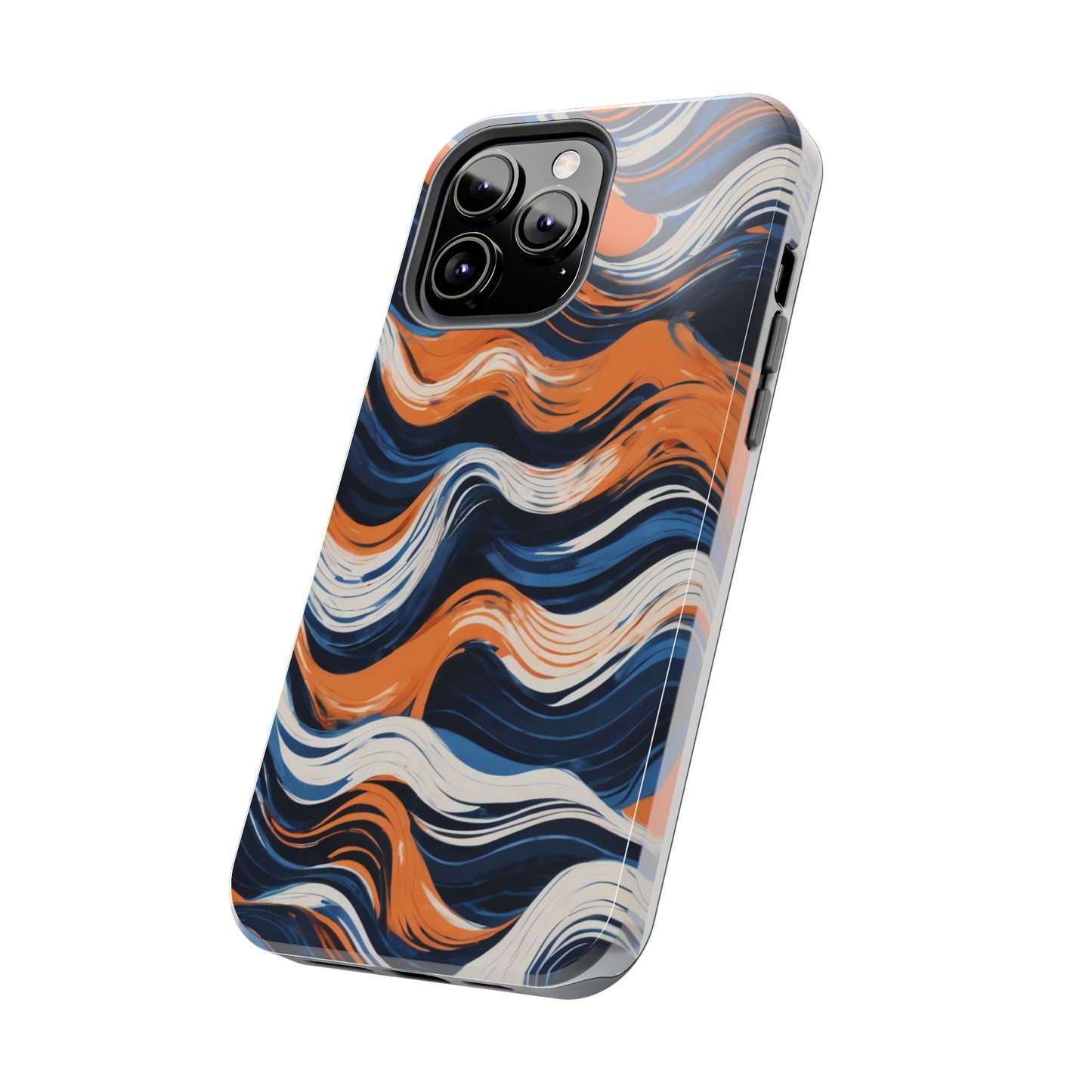 Wave Pattern Tough Phone Case - Stylish and Durable for Modern Lifestyle - for iPhone