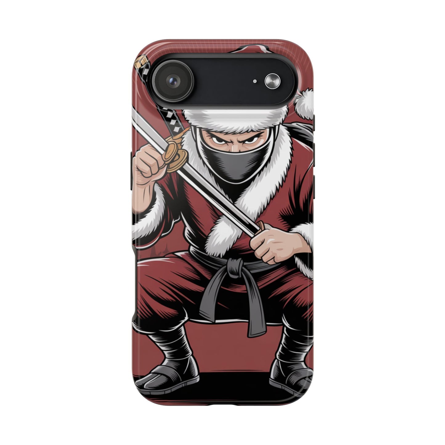 Ninja Santa Tough Phone Case | Durable Holiday Phone Cover for iPhone