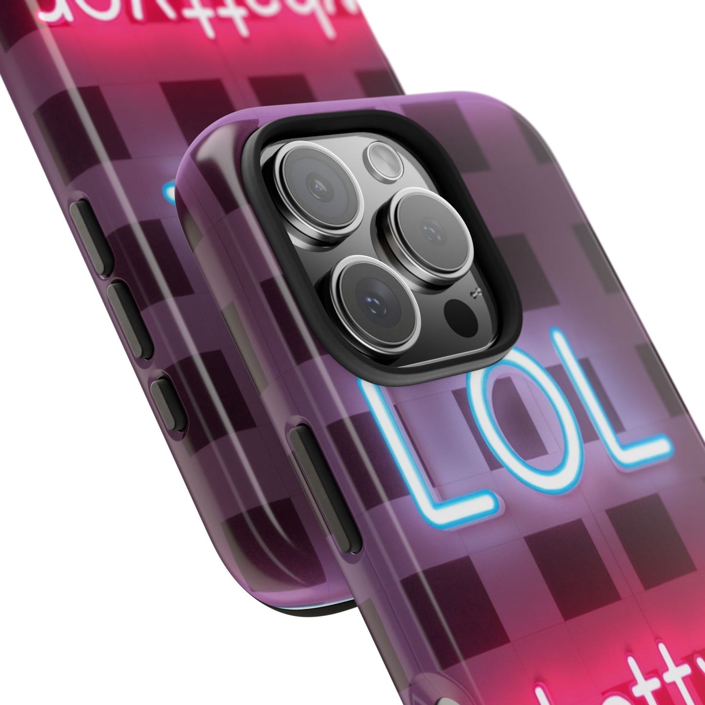Neon Vibe Tough Phone Case - 'LOL Whatevr' Design for Trendsetters