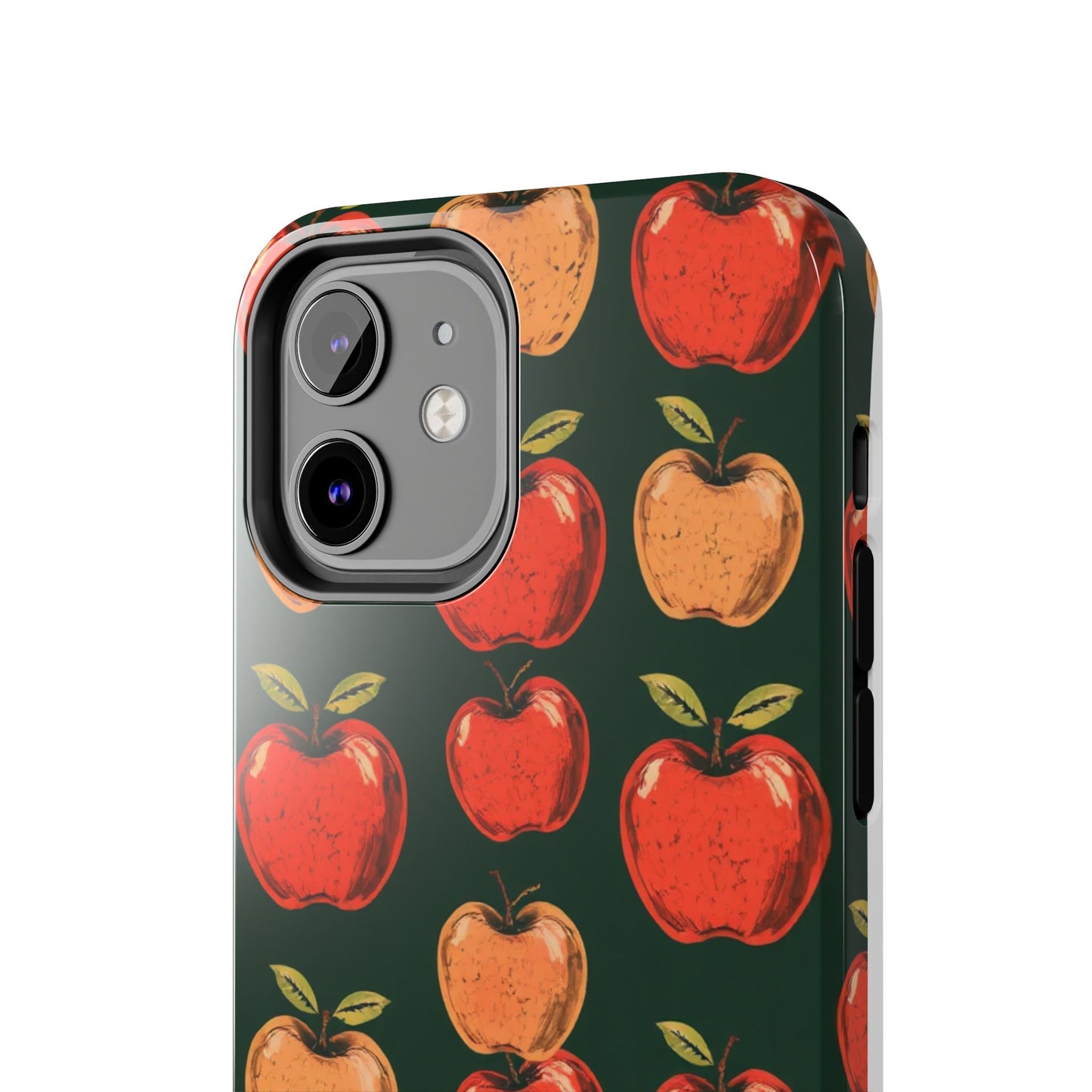 Apple Retro Pattern Tough Phone Case - Durable, Stylish, and Protective for Everyday Use - for iPhone