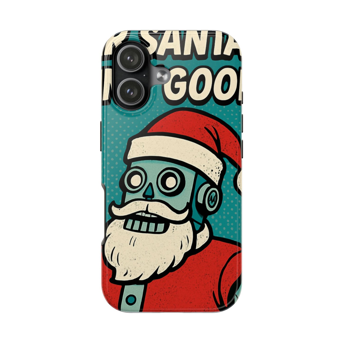 Santa Robot Phone Case - Durable Tough Design for Holidays