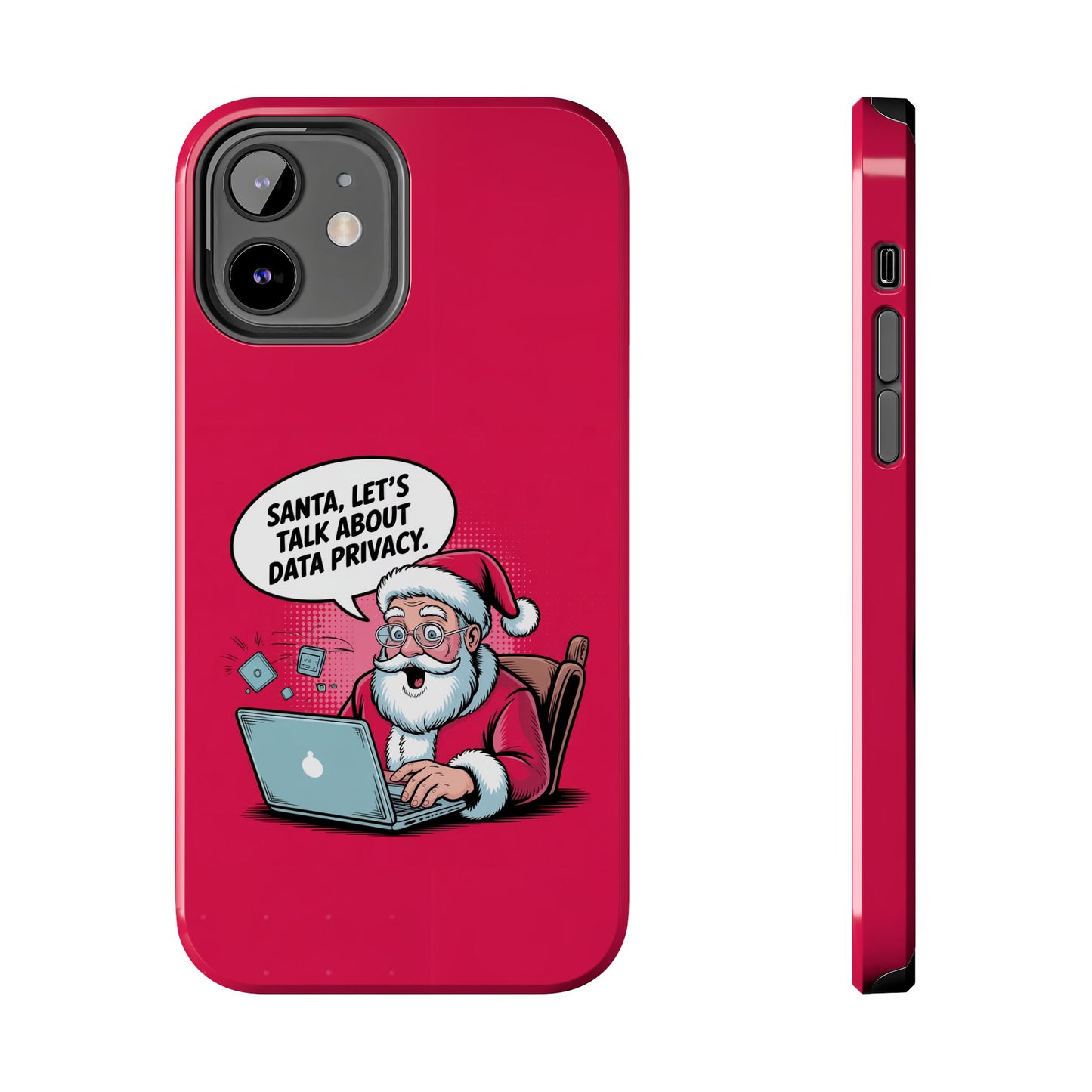 Santa Data Privacy Design Tough iPhone Case for Christmas