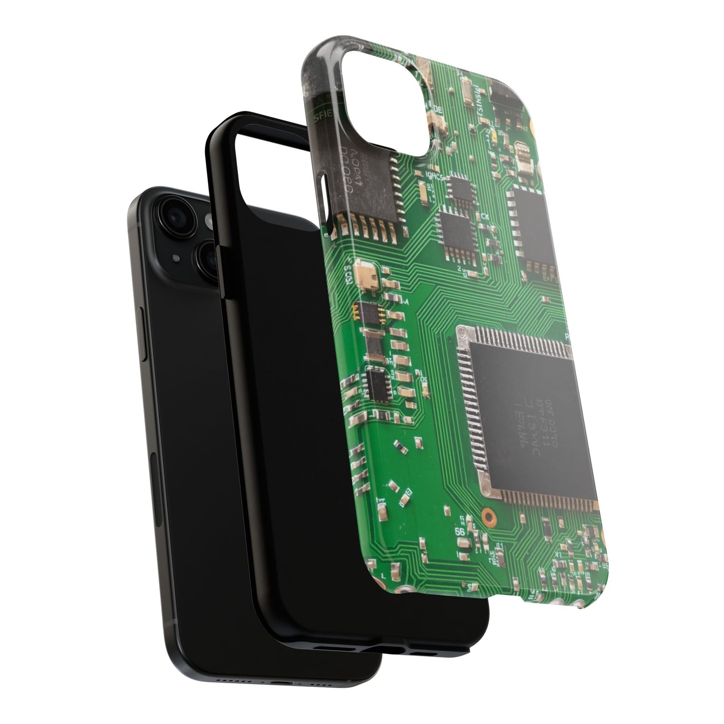 Circuit Board Tough Phone Case - Durable Tech Design