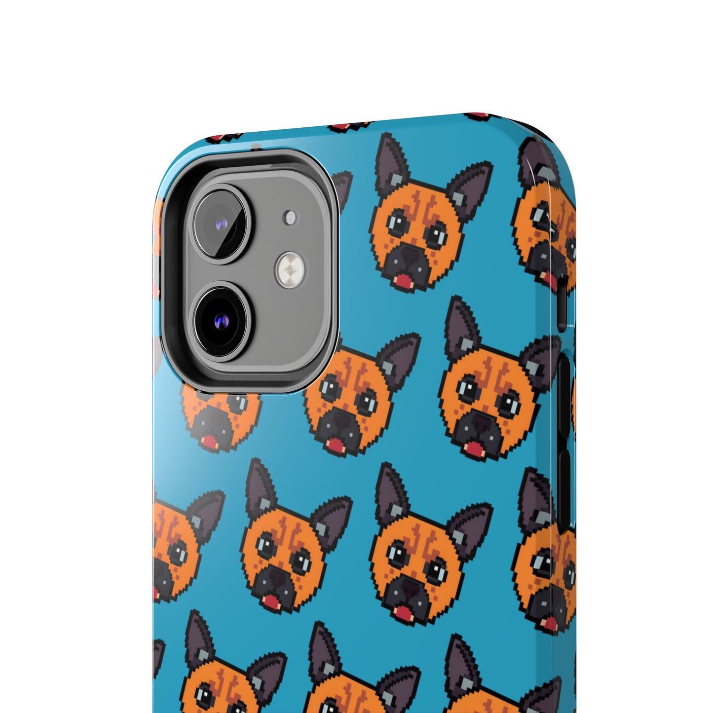 Cute Orange Dog Pixel Art Pattern Tough Phone Case - Fun & Durable Protection - for iPhone