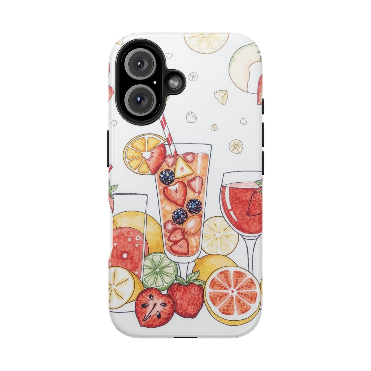 Colorful Fruit Cocktail Tough Phone Case - Perfect for Summer Vibes