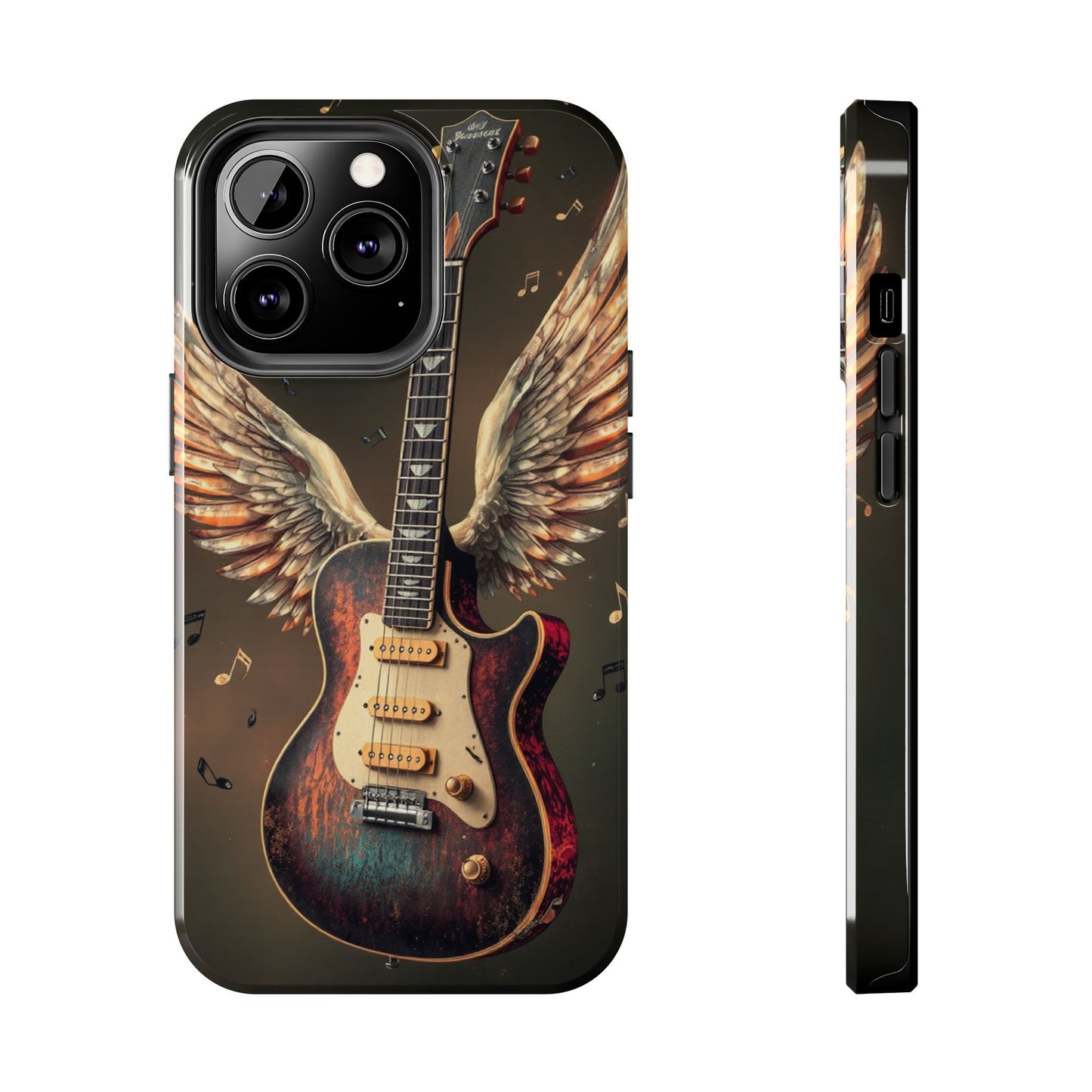 Inspirational Guitar Wing Phone Case - Tough Protection for Music Lovers