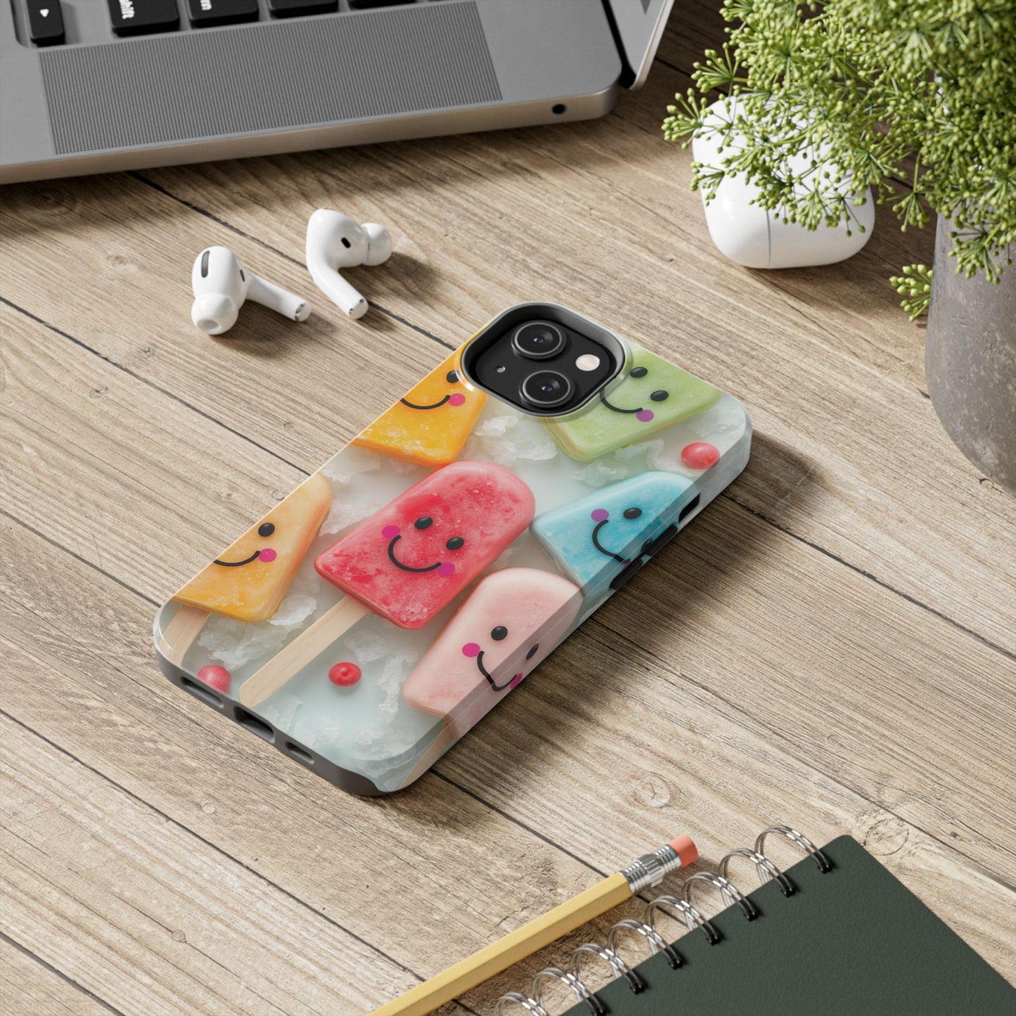 Cute Smile Popsicle Tough Phone Case - Fun Protection for Your Device