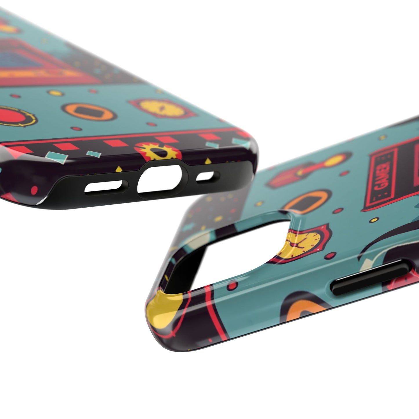 Retro Gamer Tough Phone Case - Vibrant Arcade Design for Gaming Enthusiasts - for iPhone