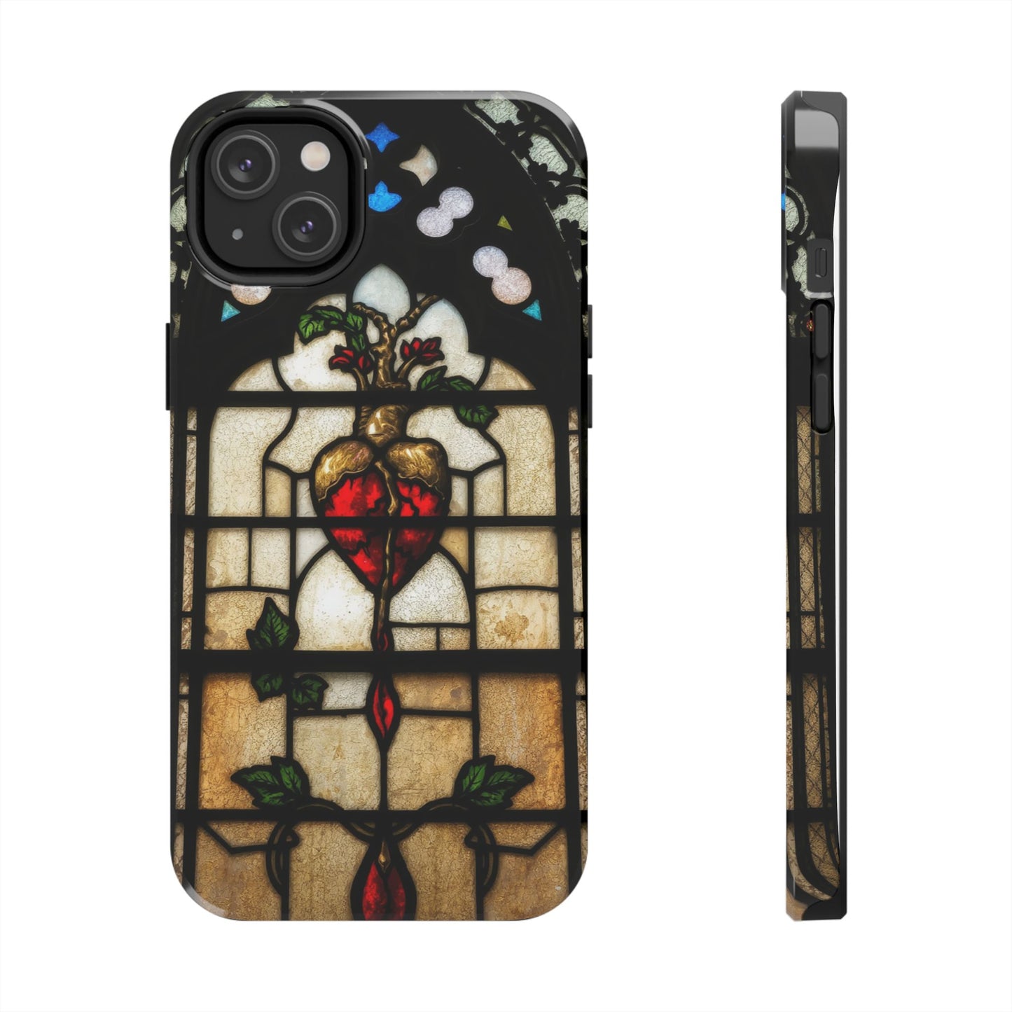 Stained Glass Heart Tough Phone Case - Unique Design for Protection & Style