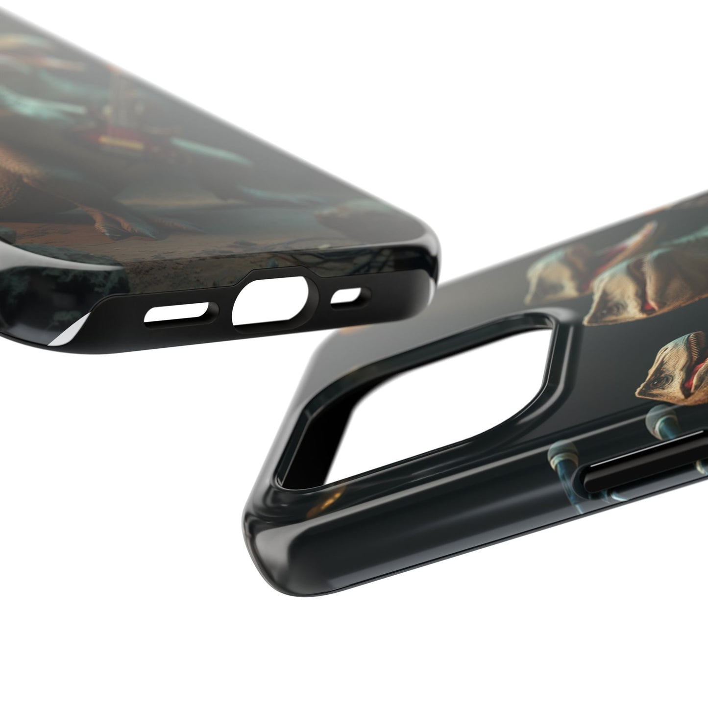 Rockin' Dinosaur Tough Phone Cases - Perfect for Music Lovers and Kids!