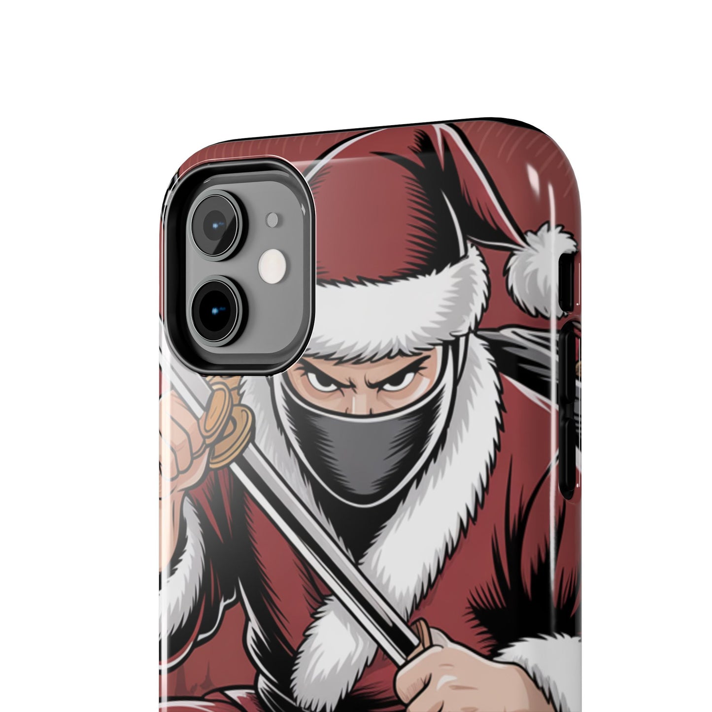 Ninja Santa Tough Phone Case | Durable Holiday Phone Cover for iPhone