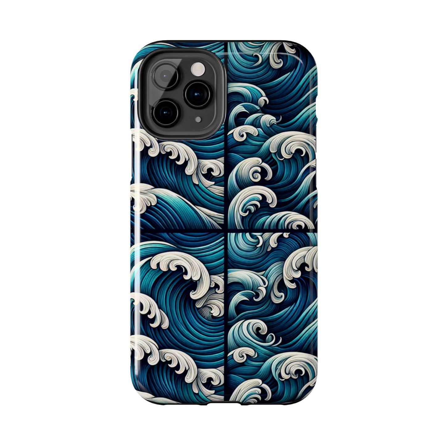 Ocean Waves Tough Phone Case - Durable Protection with Artistic Design - for iPhone