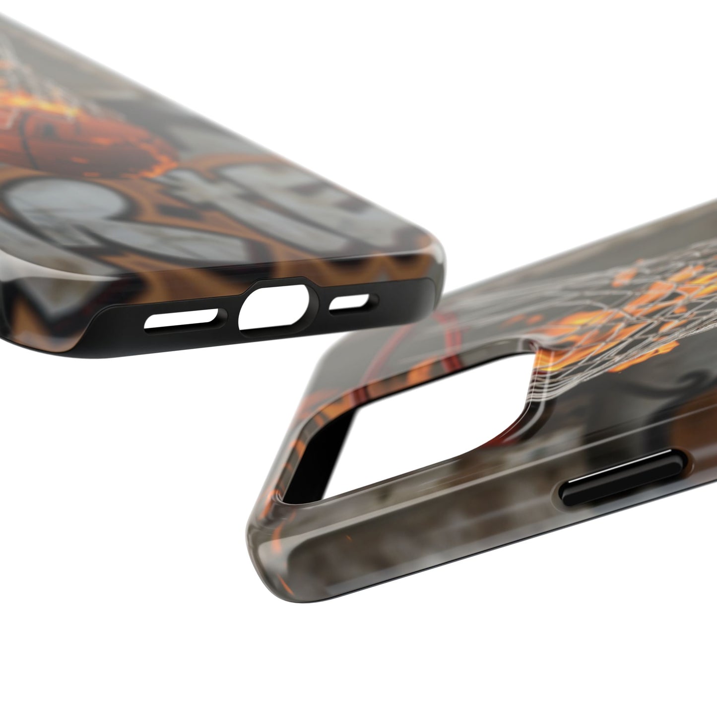 Fire Basketball Tough Phone Case - Durable Sporty Design for Athletes & Fans