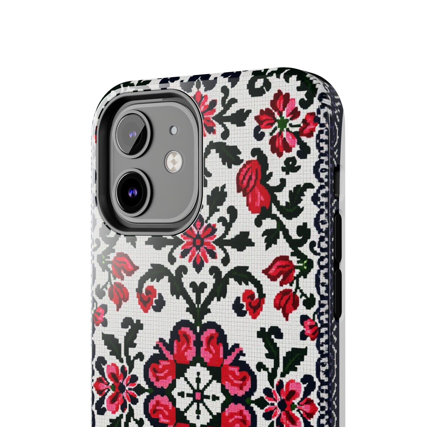 Traditional Knit Floral Design | Tough Phone Case - Durable Protection for iPhone