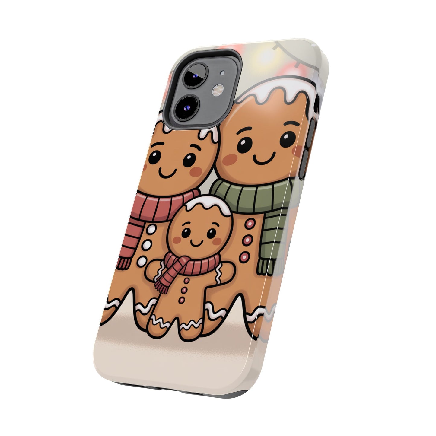Gingerbread Cartoon Family Tough Phone Case – Festive Holiday Protection