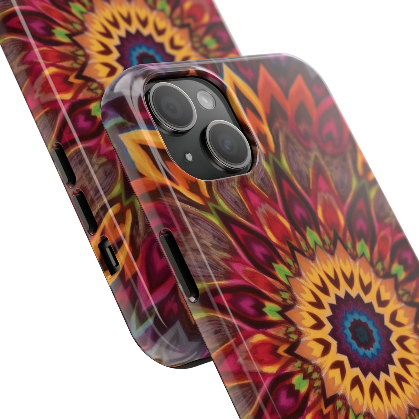 Vibrant Floral Mandala Tough Phone Case | Stylish and Durable Protection - for iPhone