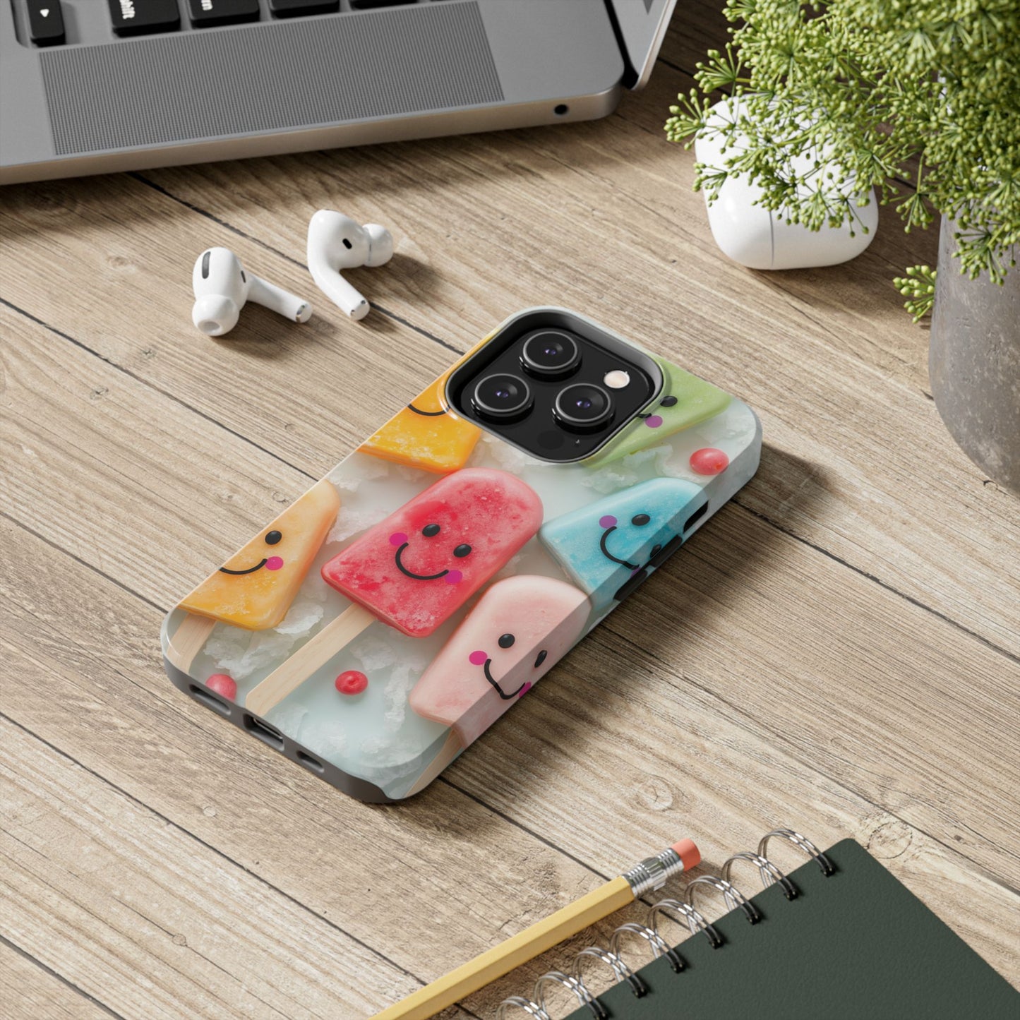 Cute Smile Popsicle Tough Phone Case - Fun Protection for Your Device