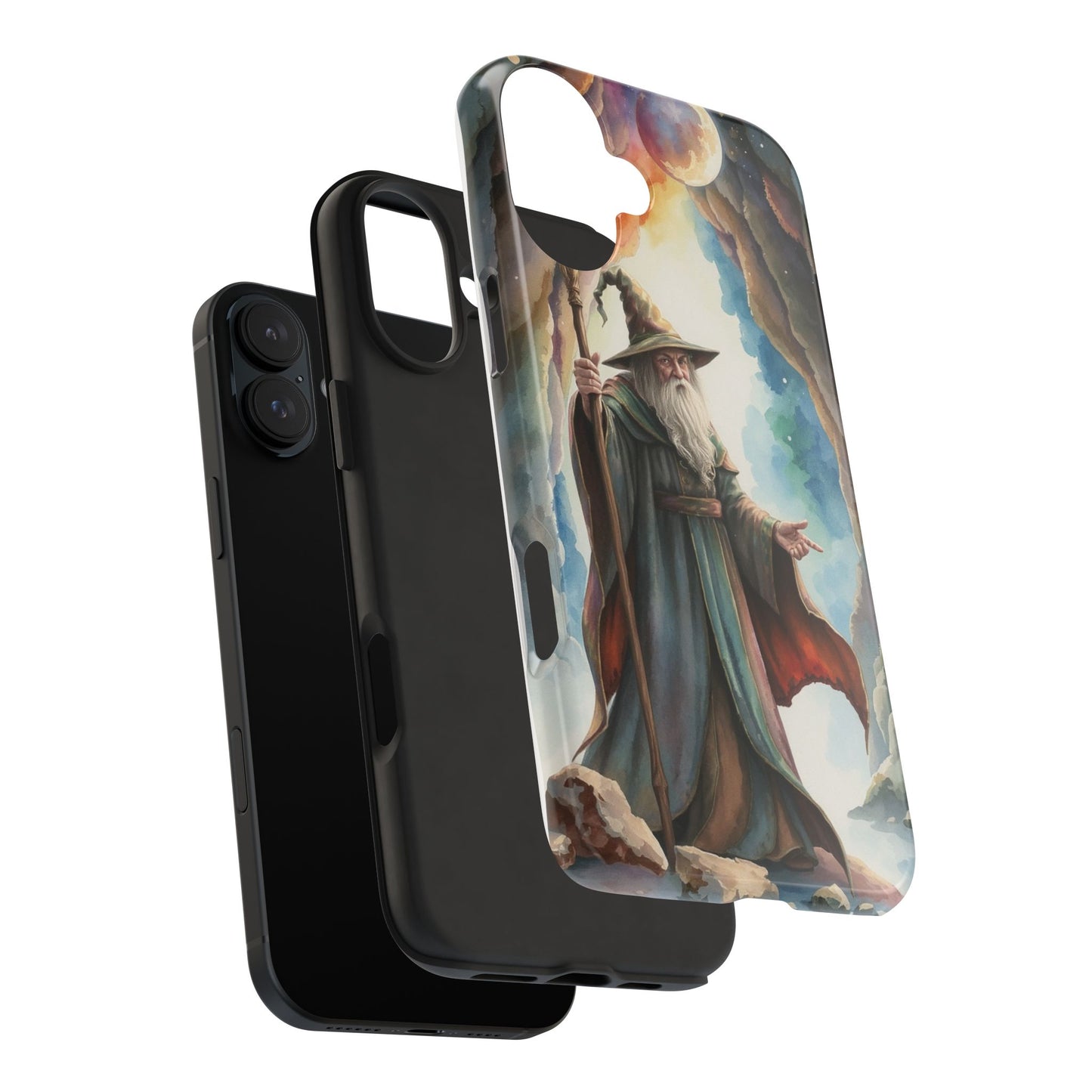 Magical Wizard Phone Case - Tough, Durable Phone Cover for Fantasy Lovers, Geek Gift, Unique Design, Celestial Phone Accessory