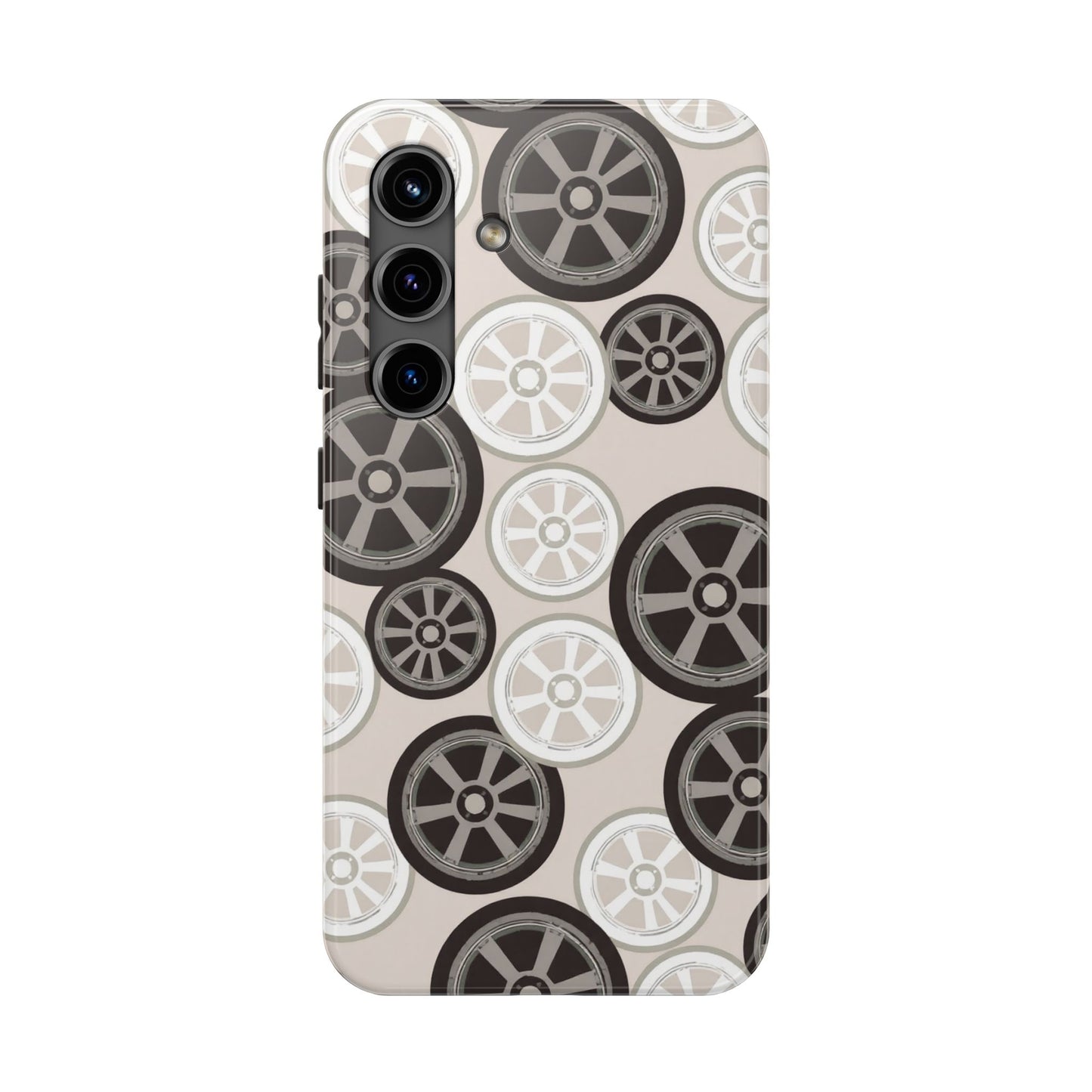 Racing Wheel Design Tough Phone Case – Durable Protection for Automotive Enthusiasts