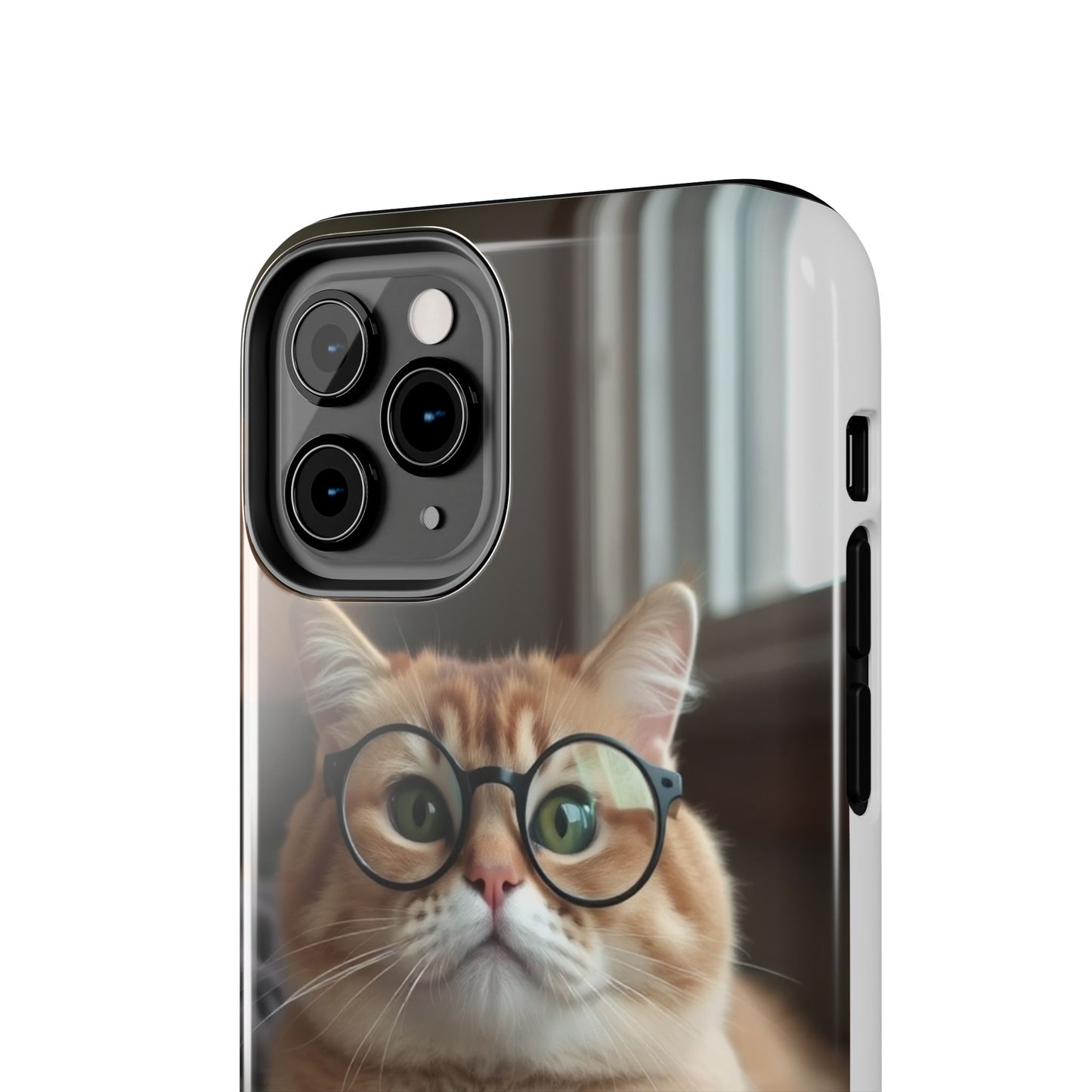 Cute Cat Glasses Tough Phone Case - Fun & Stylish Protection for Cat Lovers