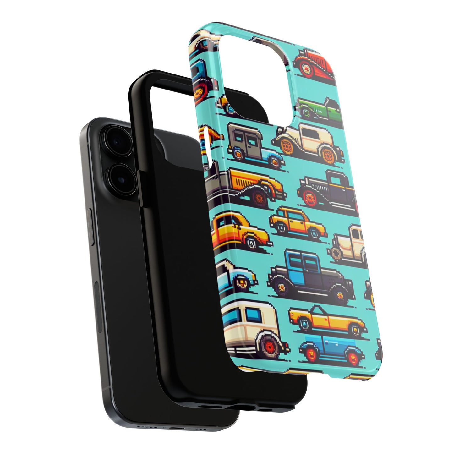 Retro Car Pixel Art Tough Phone Case - Durable & Stylish Protection - for iPhone
