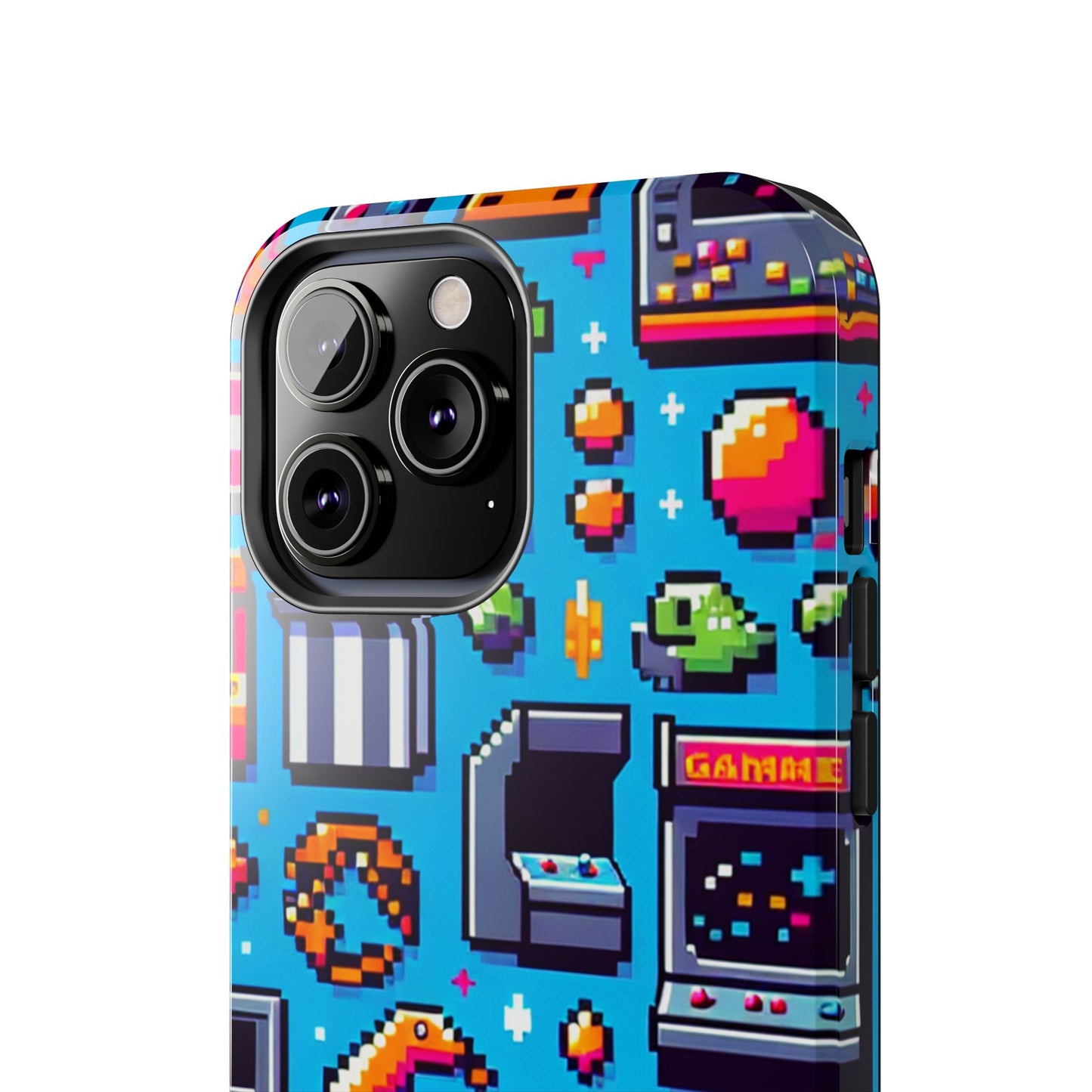 Retro Gaming Tough Phone Case - Pixel Art Design for Gamers - for iPhone