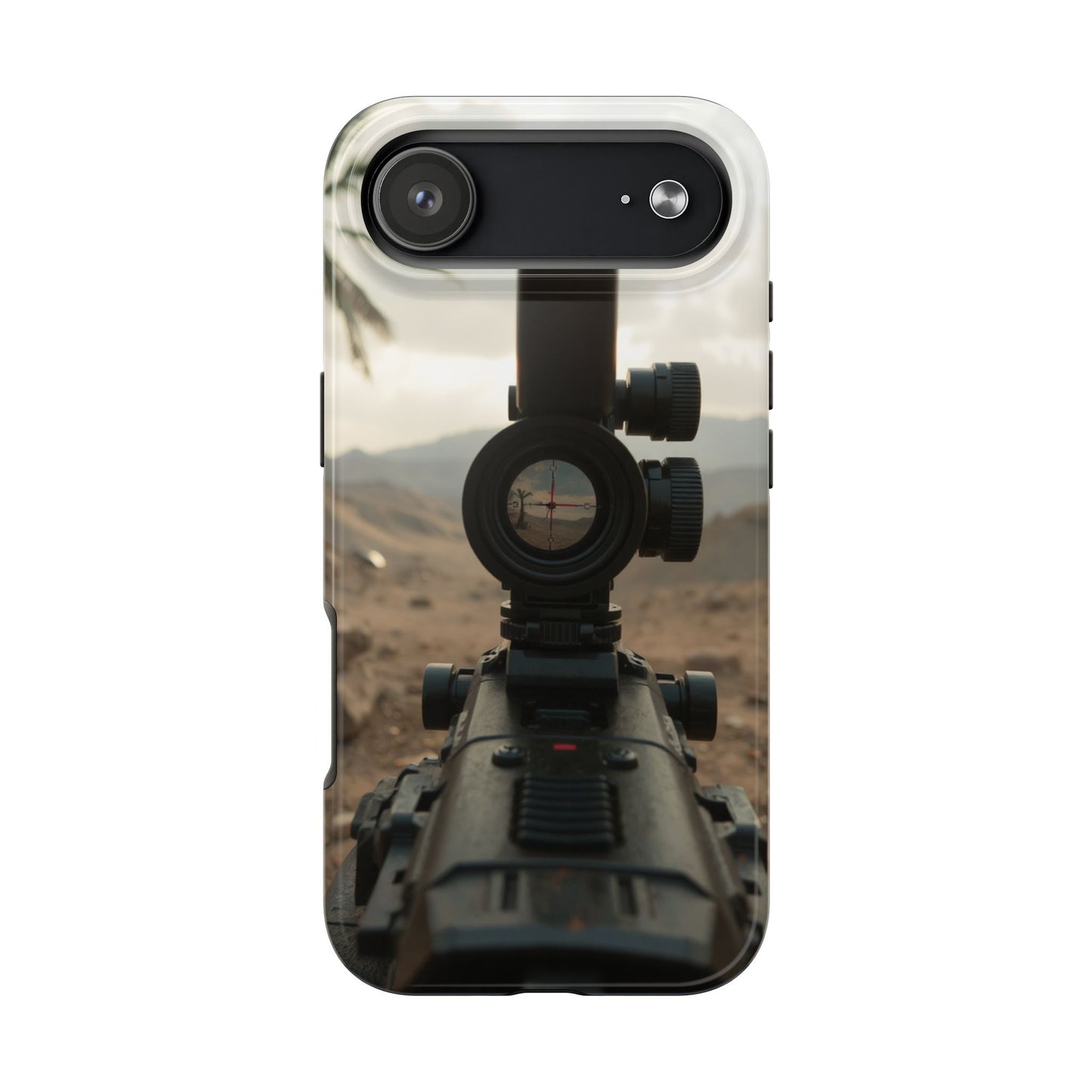 Tough Phone Case with Sniper Scope Design - Durable & Stylish Protection for Outdoors Enthusiasts
