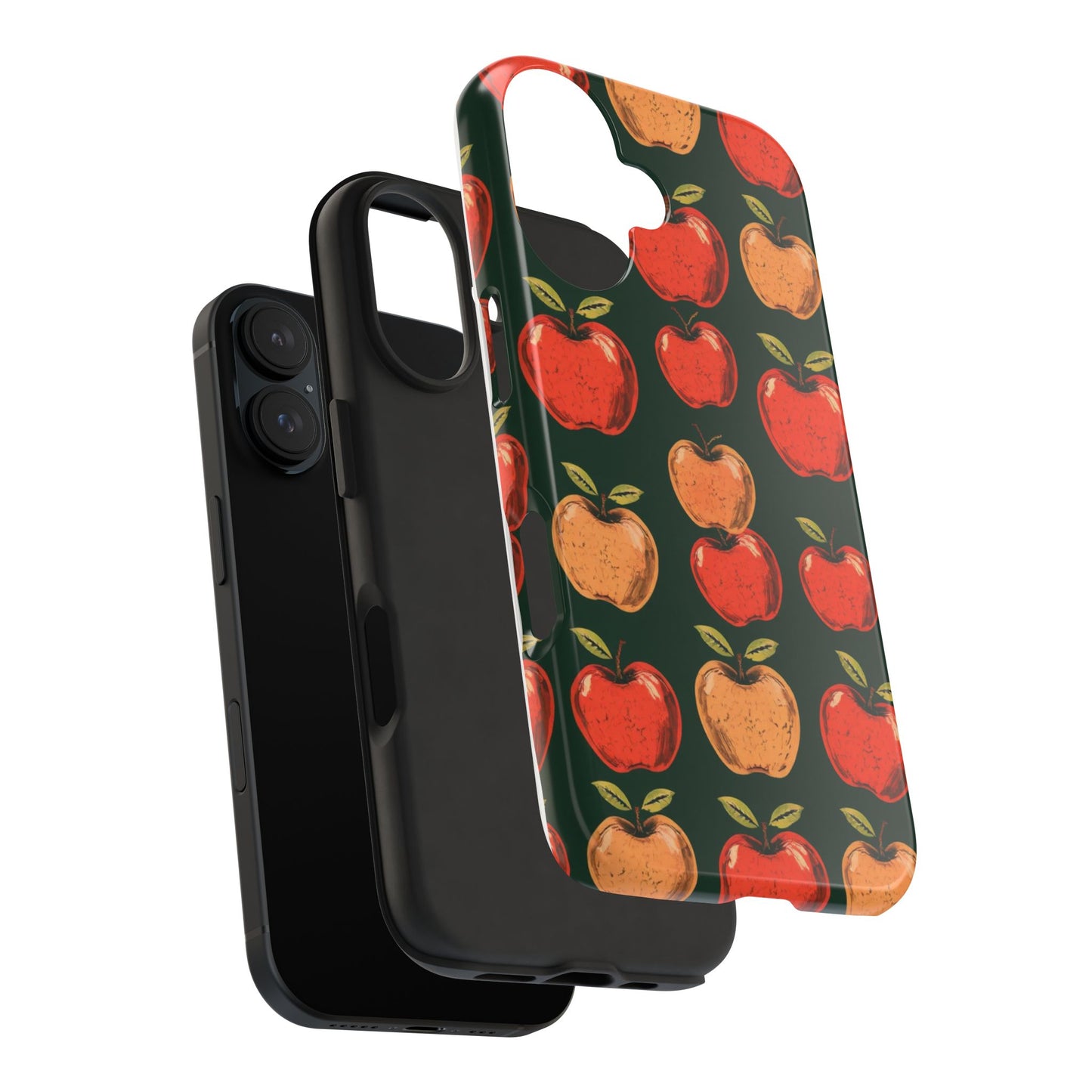 Apple Retro Pattern Tough Phone Case - Durable, Stylish, and Protective for Everyday Use - for iPhone