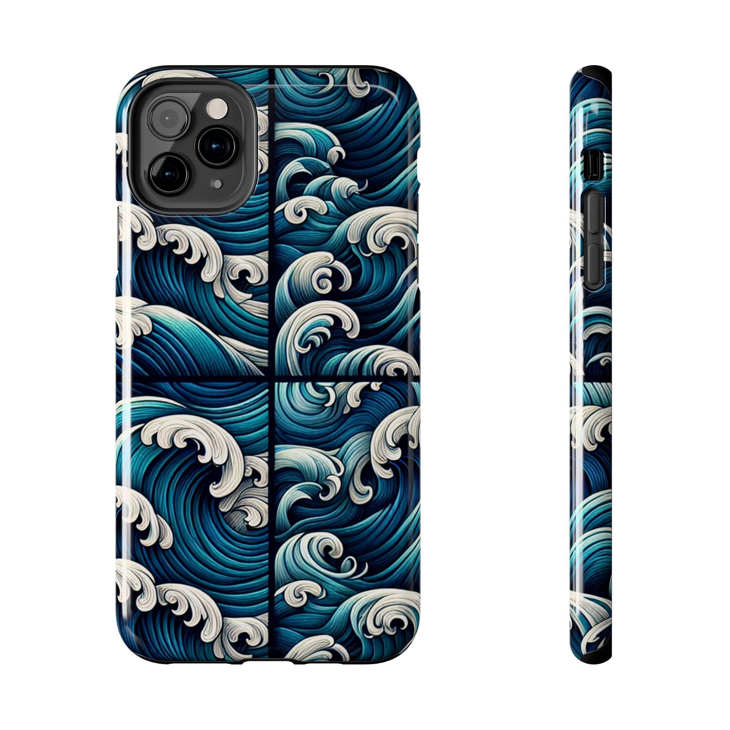 Ocean Waves Tough Phone Case - Durable Protection with Artistic Design - for iPhone