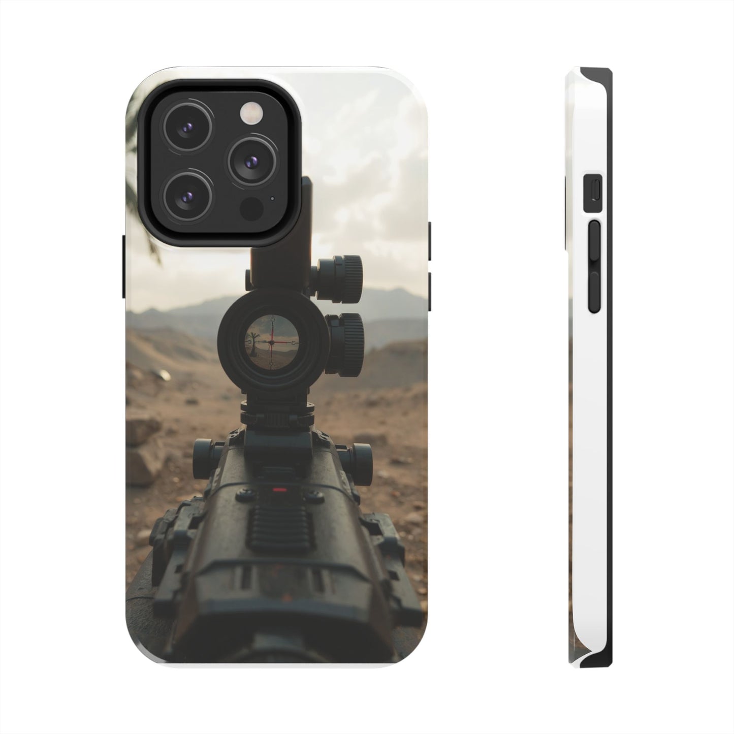 Tough Phone Case with Sniper Scope Design - Durable & Stylish Protection for Outdoors Enthusiasts