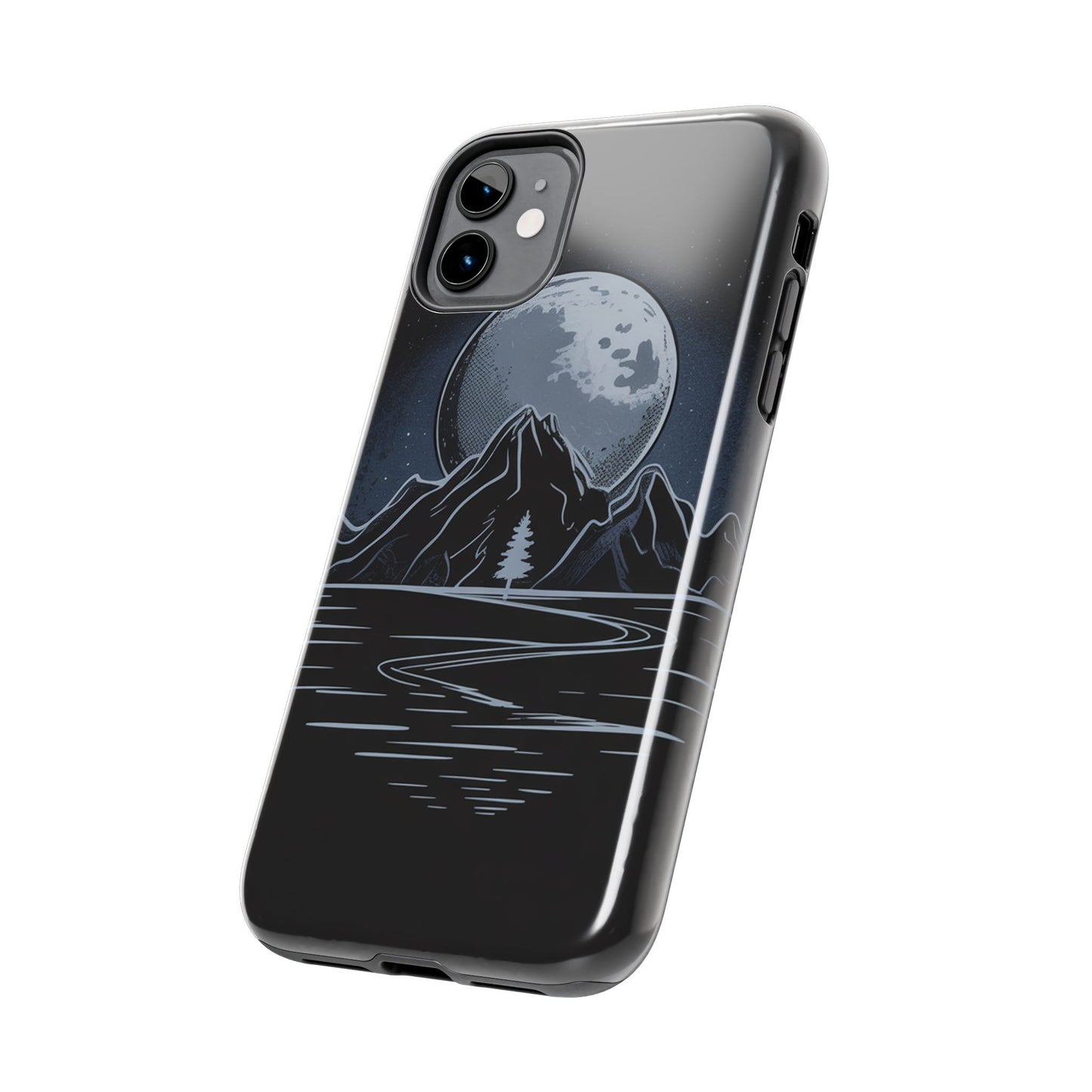 Moonlit Mountain Tough Phone Case Dark Fantasy