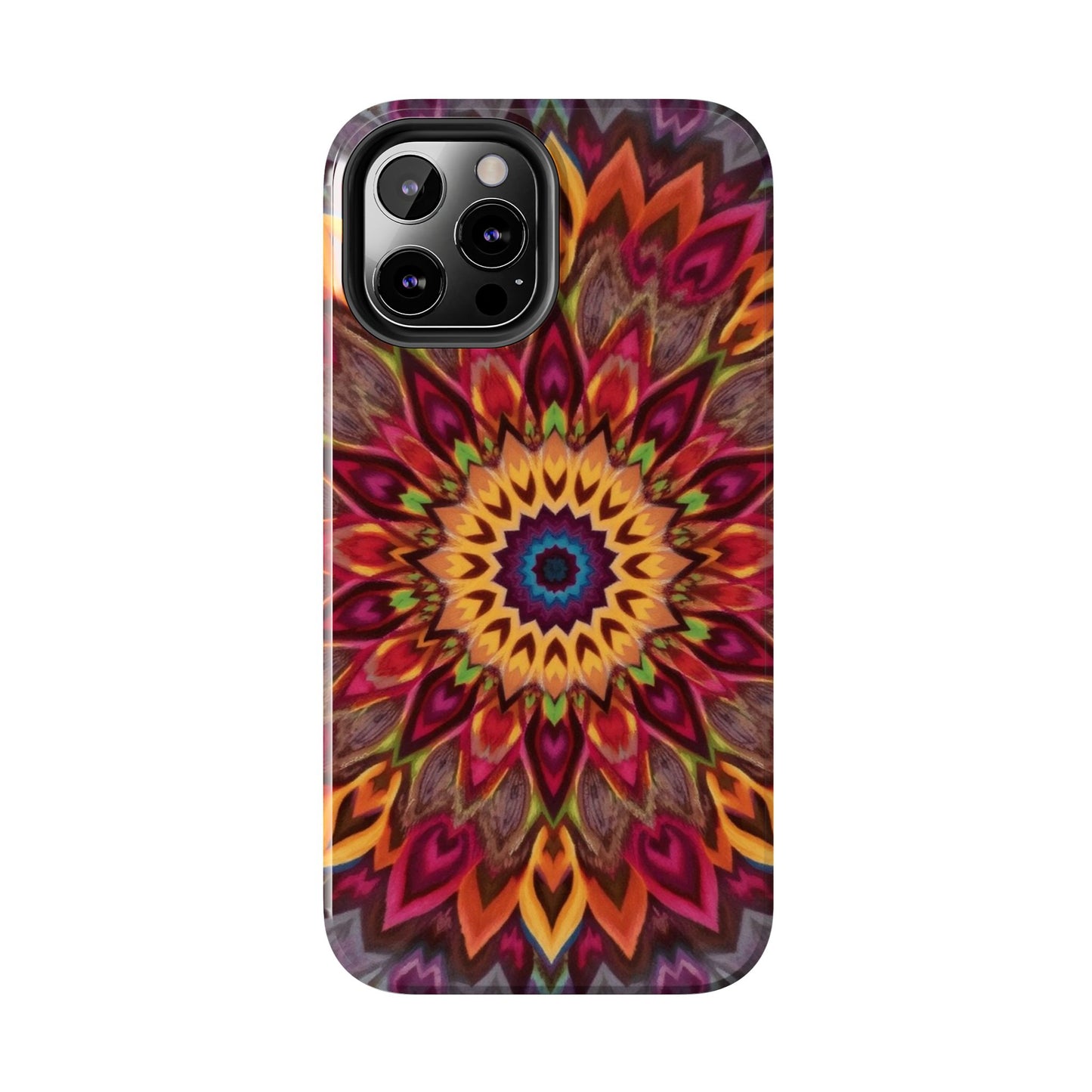 Vibrant Floral Mandala Tough Phone Case | Stylish and Durable Protection - for iPhone