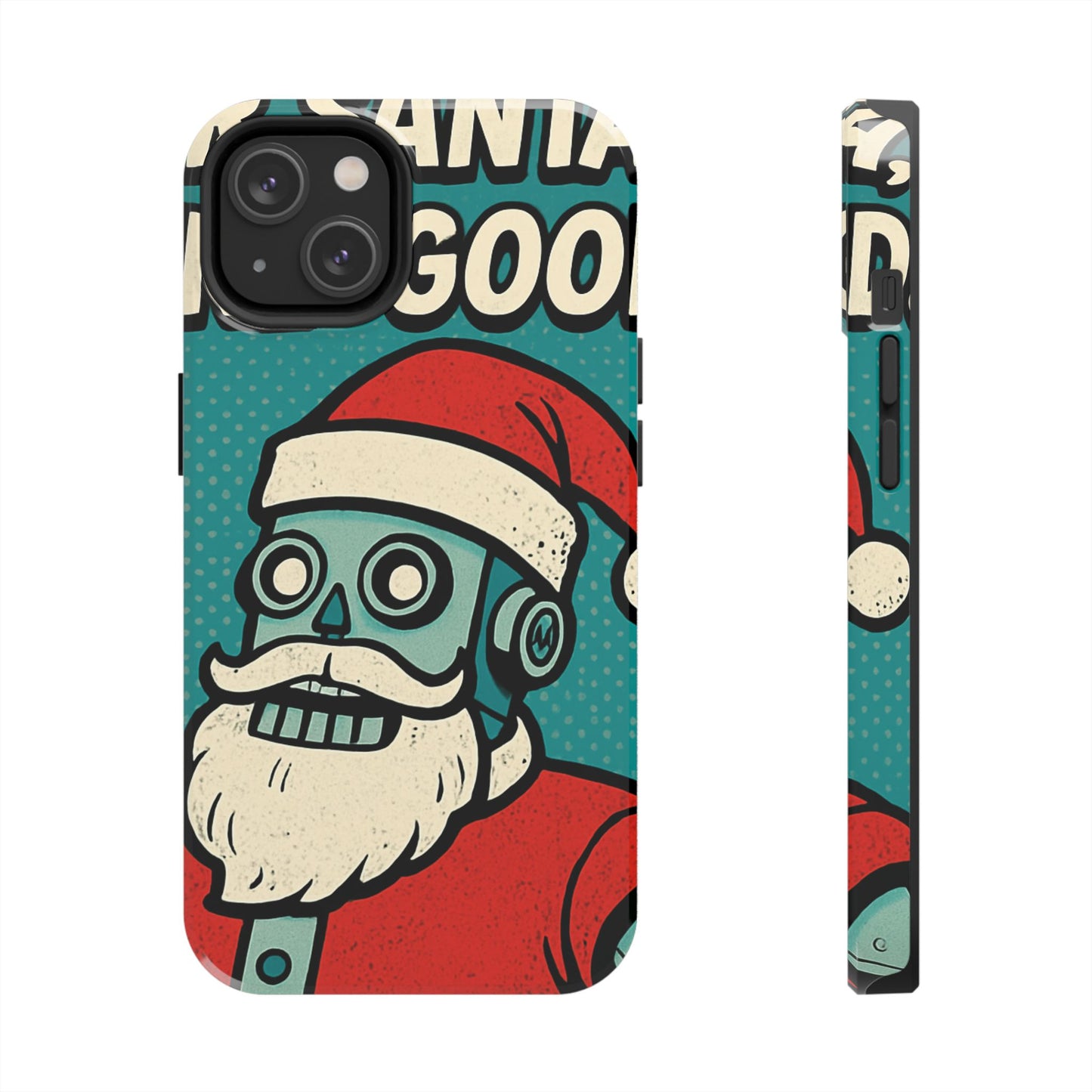Santa Robot Phone Case - Durable Tough Design for Holidays