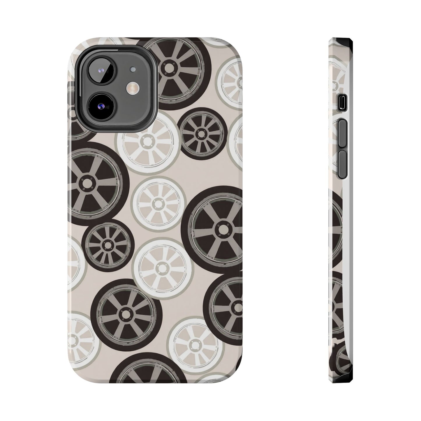 Racing Wheel Design Tough Phone Case – Durable Protection for Automotive Enthusiasts