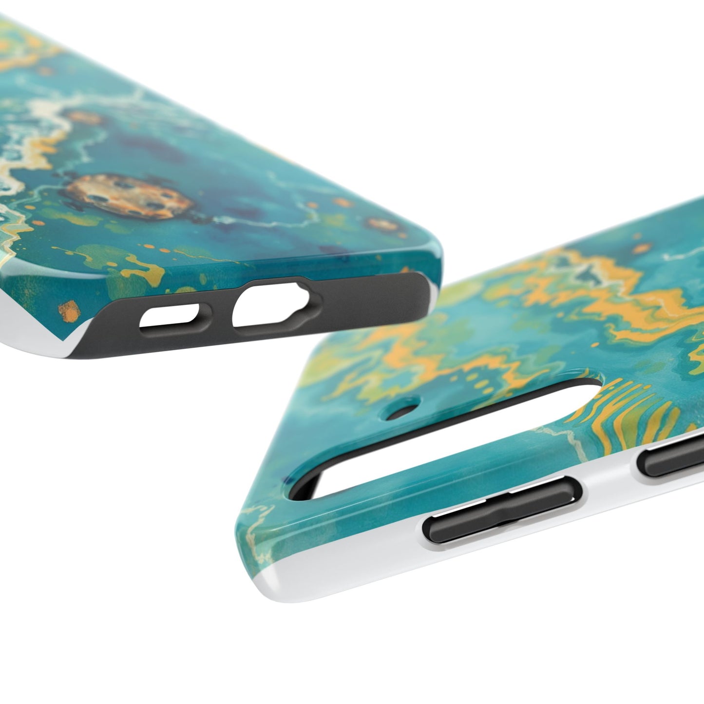 Ocean Wave Tough Phone Case – Durable Protection with Abstract Art Design