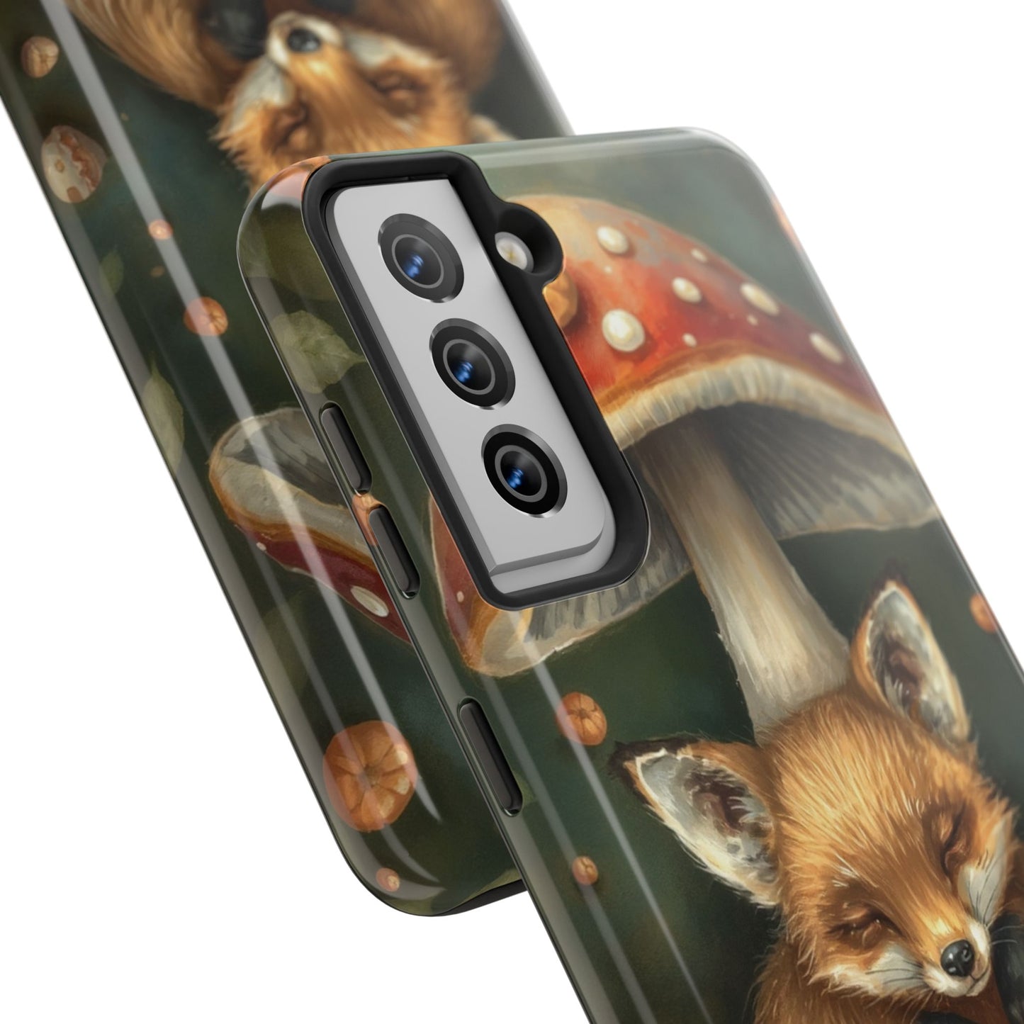 Cute Fox & Mushroom Phone Case - Tough Protective Cover