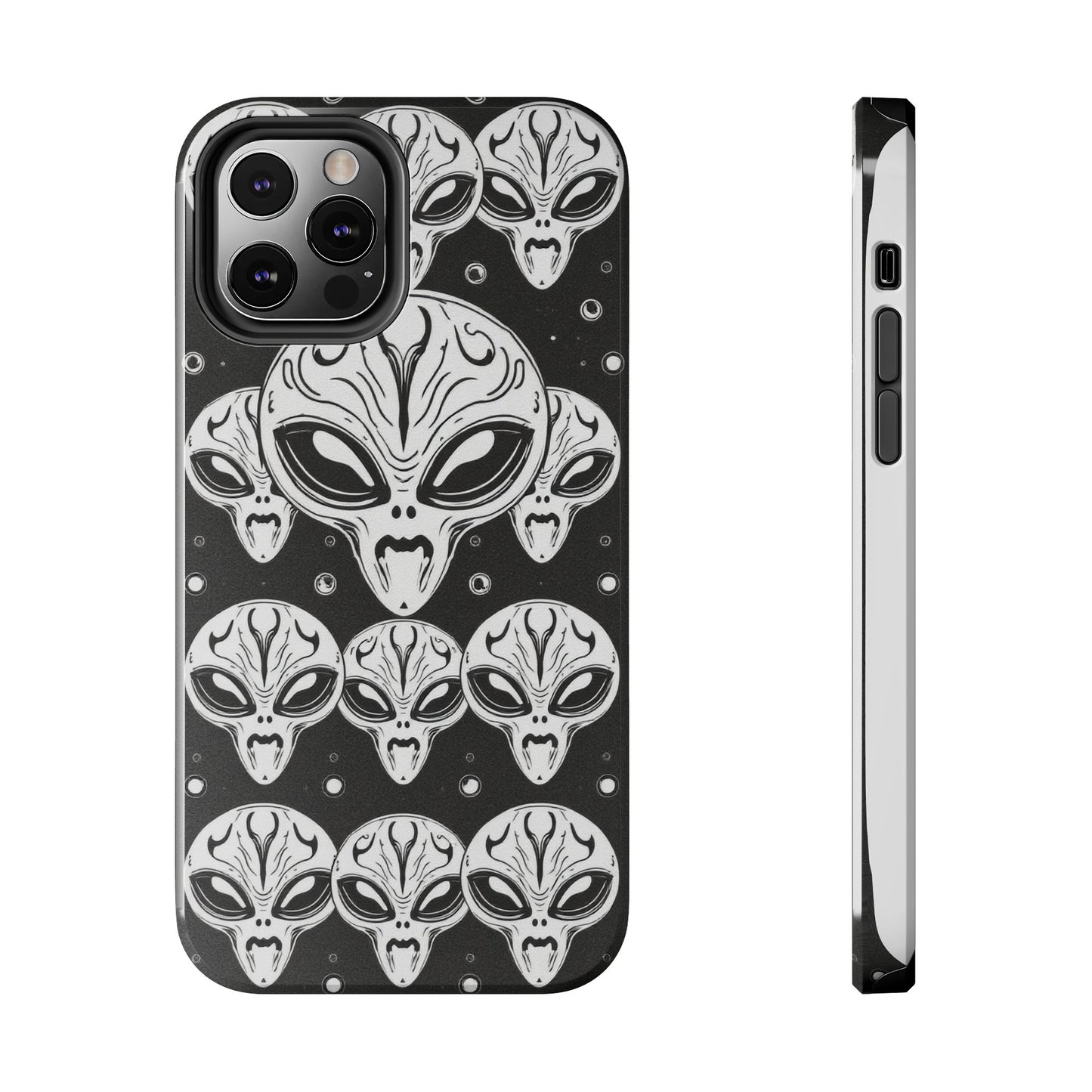 Alien Pattern Tough Phone Case - Durable Protection with Out-of-This-World Design