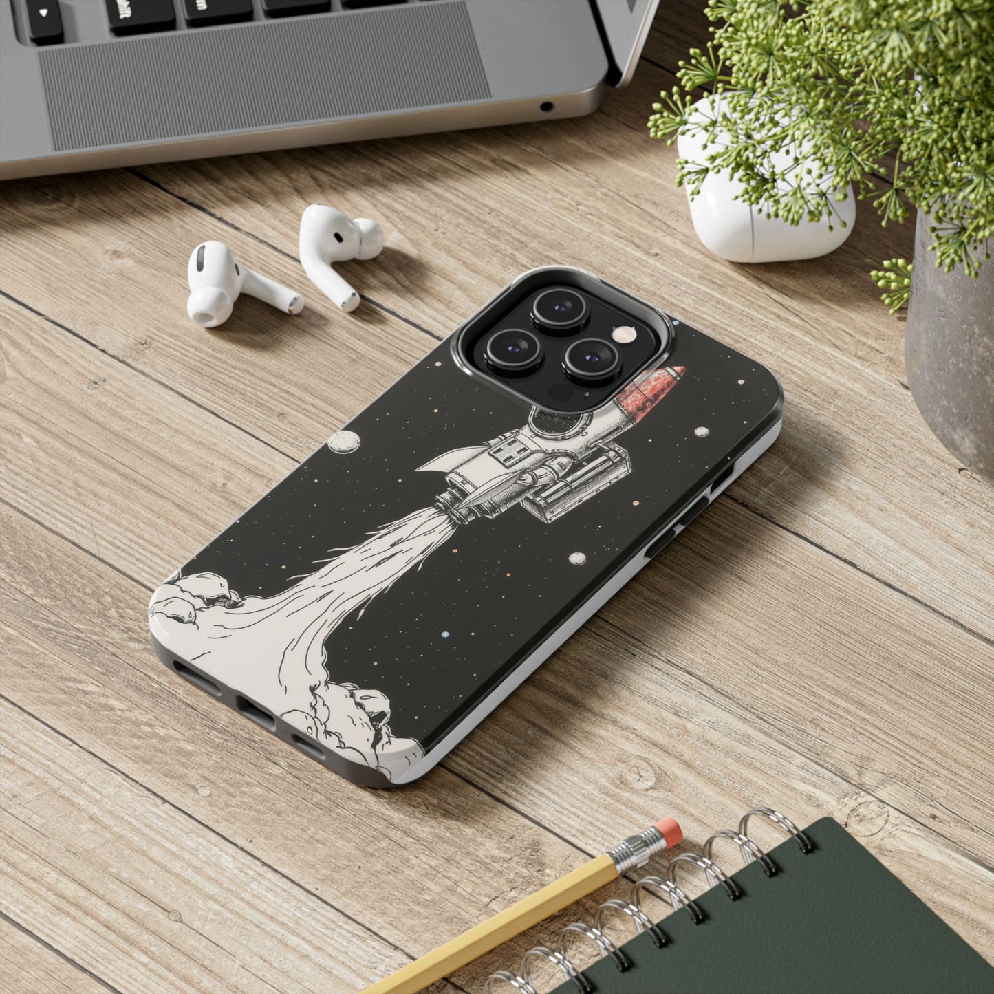 Cool Tough Phone Case for iPhone - Astro-Rocket Bond