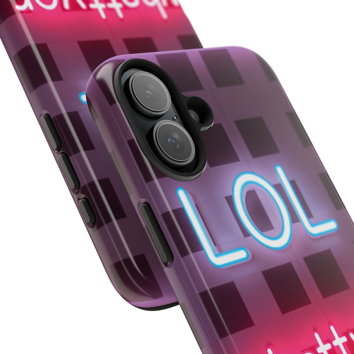 Neon Vibe Tough Phone Case - 'LOL Whatevr' Design for Trendsetters